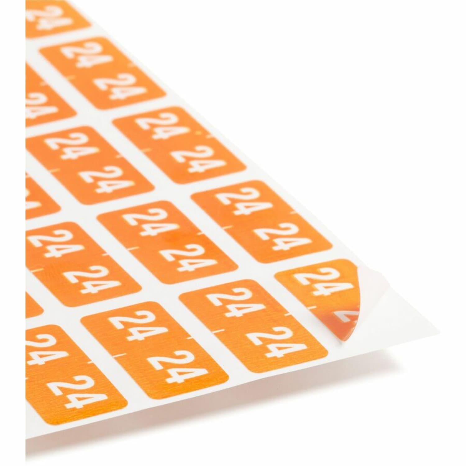 Smead ETS Color-Coded Year Labels, SMD67924, 1/2in x 1in, Orange, 25 Labels Per Sheet, Pack Of 10 Sheets - Image 5
