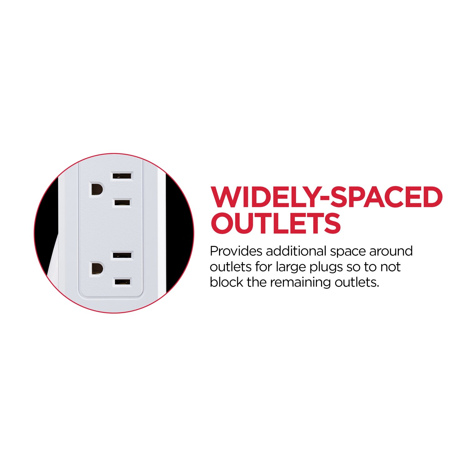 CyberPower P806U 8-Outlet Home Office Surge-Protector Power Strip With 2 USB Ports, 6', White - Image 6