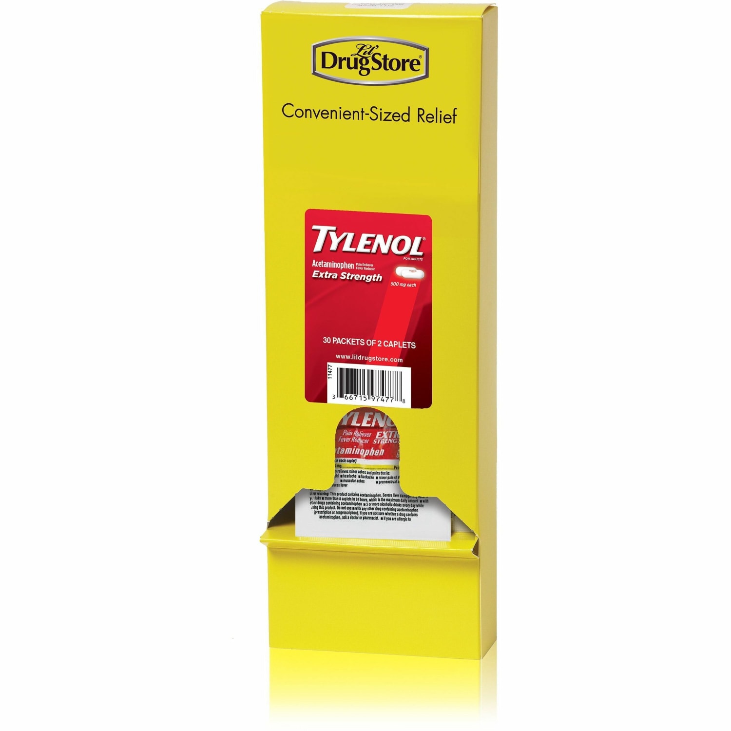 Lil Drugstore Single-dose Tylenol Extra Strength Capsules, Refill Box Of 30 - Image 4