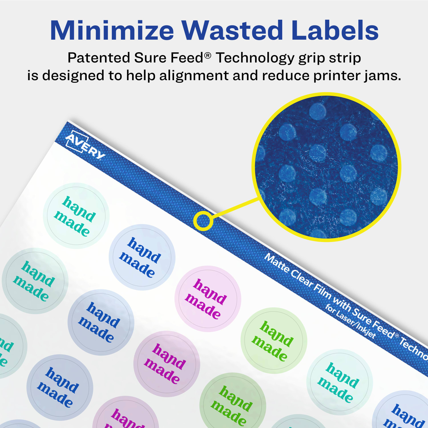 Avery Permanent Labels With Sure Feed, 94504-CMF25, Round, 3/4in, Matte Clear, Pack Of 2,000 - Image 5
