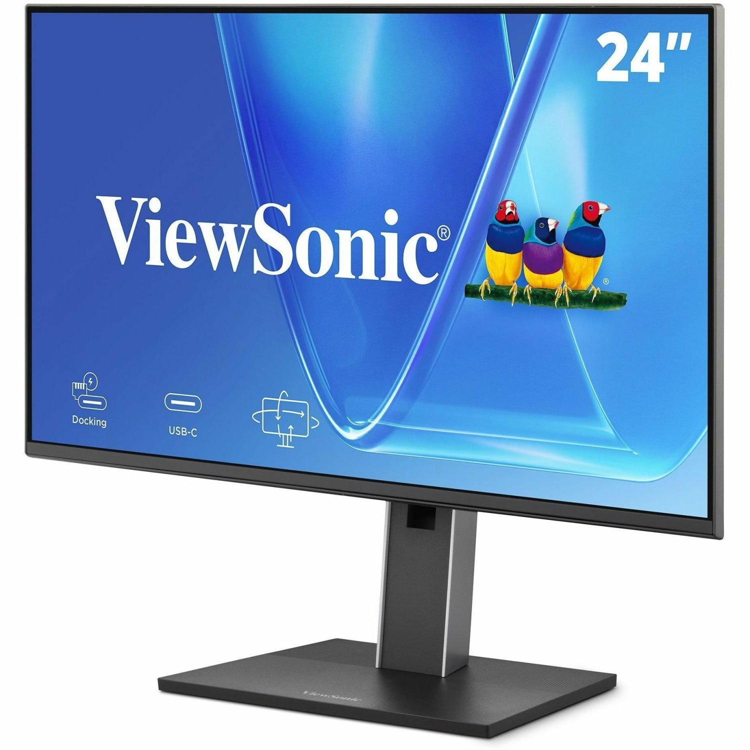 ViewSonic VG2458 24 Inch 1080p IPS Docking Monitor with Advanced Ergonomics, 100W USB C, 5-port USB Hub, HDMI, DisplayPort, and Daisy Chain - Image 4