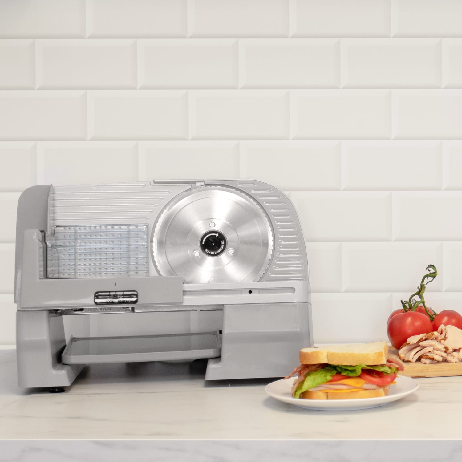 Edgecraft ChefsChoice 615A Electric Food Slicer, 10-5/8inH x 11-7/16inW x 15inD, Silver - Image 3