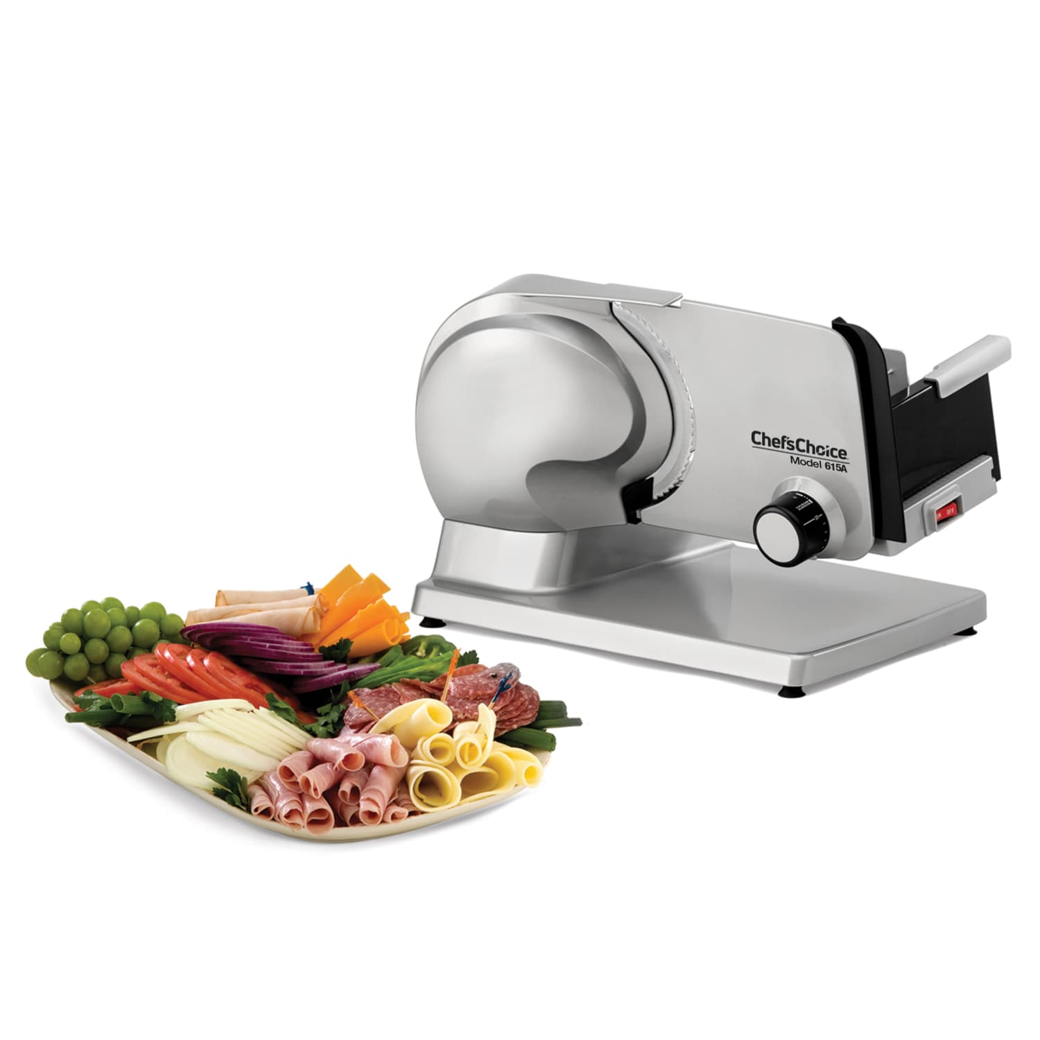 Edgecraft ChefsChoice 615A Electric Food Slicer, 10-5/8inH x 11-7/16inW x 15inD, Silver - Image 4