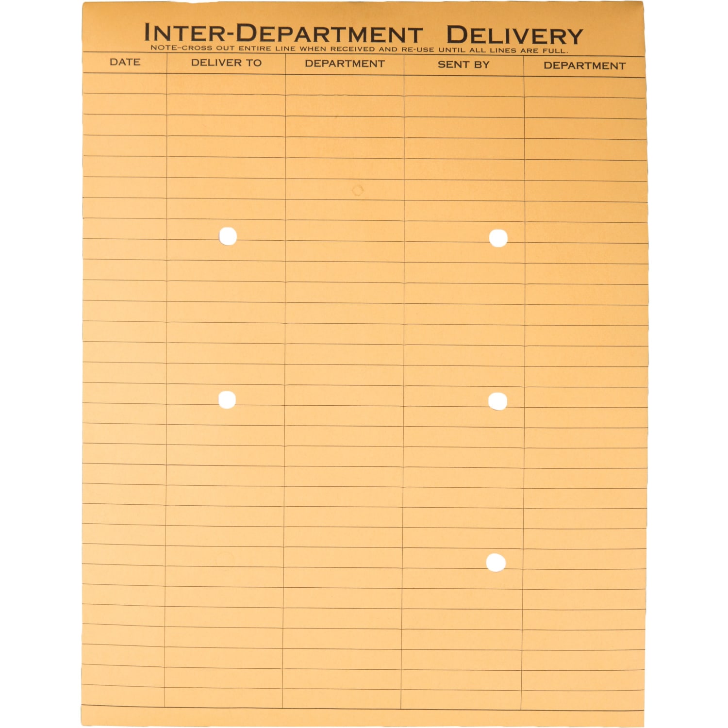 Quality Park Inter-Department Envelopes, 10in x 13in, 2-Side Narrow-Rule, Button & String, 20% Recycled, Brown, Pack Of 100 - Image 4