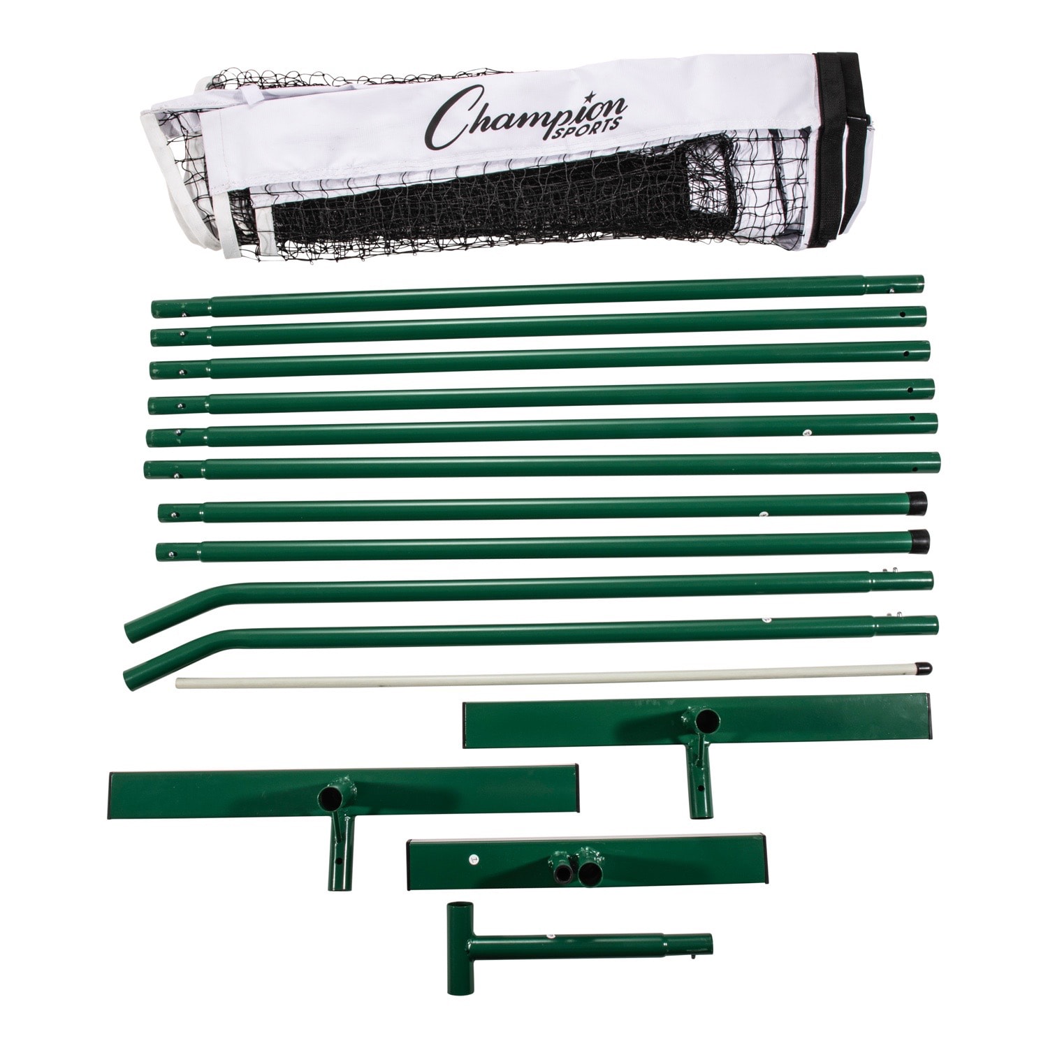 Champion Sports Pickleball Net, 10inH x 6inW x 38inD, Green/White - Image 3