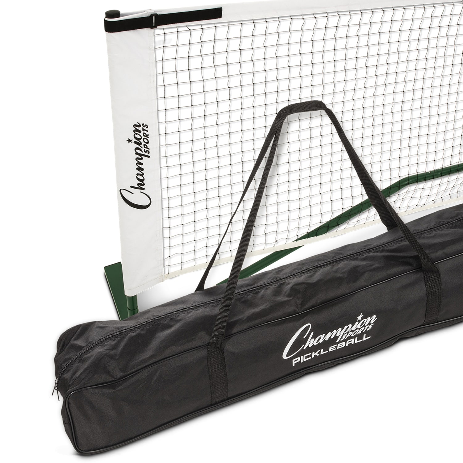 Champion Sports Pickleball Net, 10inH x 6inW x 38inD, Green/White - Image 4