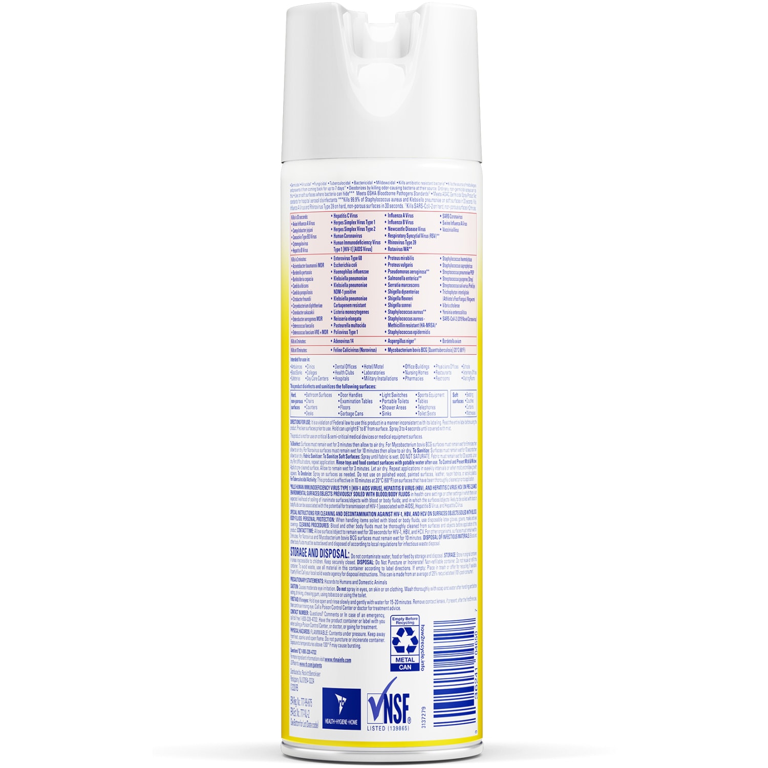 Lysol Professional Disinfectant Spray, Original Scent, 19 Oz Bottle - Image 4