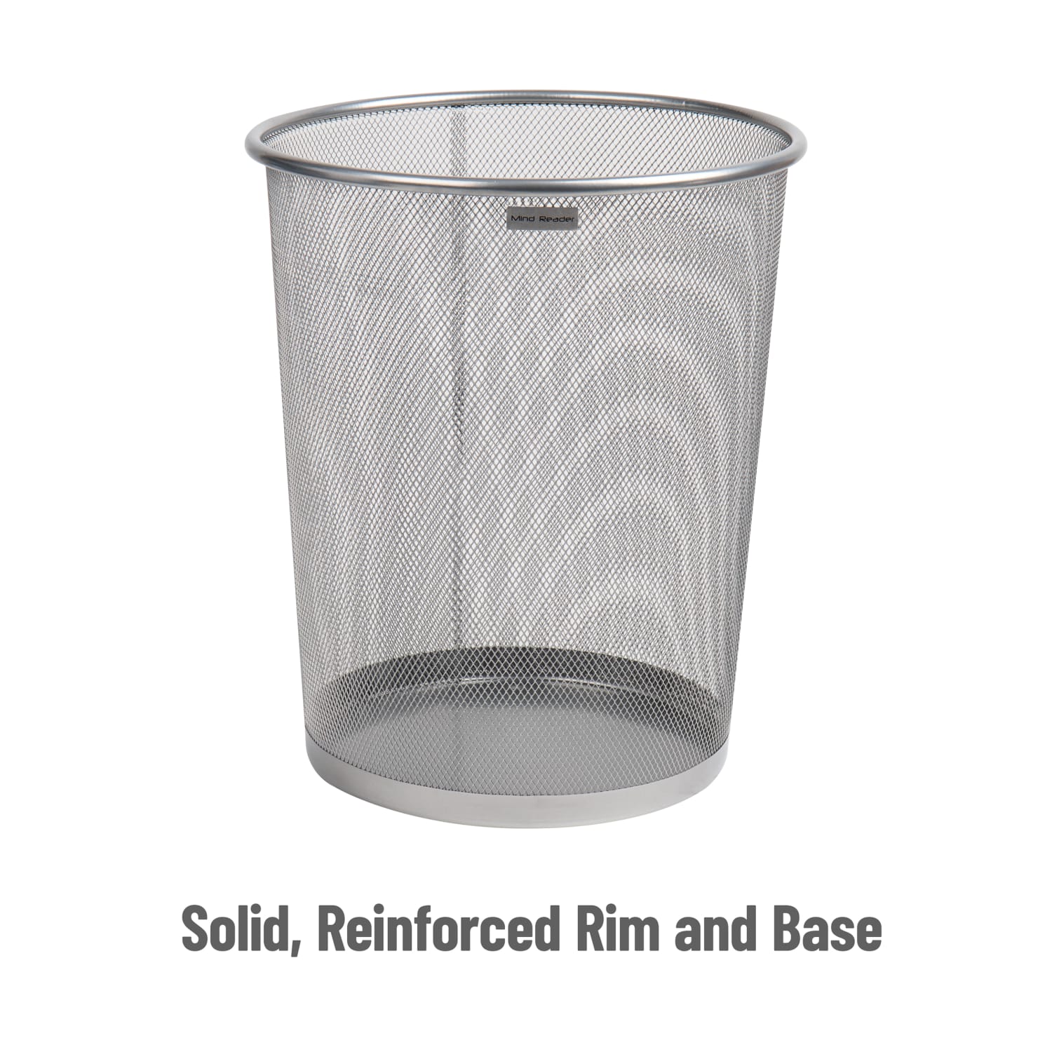 Mind Reader Metal Mesh Trash Cans, 4.4 Gallon, 13-3/4inH x 11-1/2inW x 11-1/2inD, Silver, Pack Of 2 Cans - Image 6