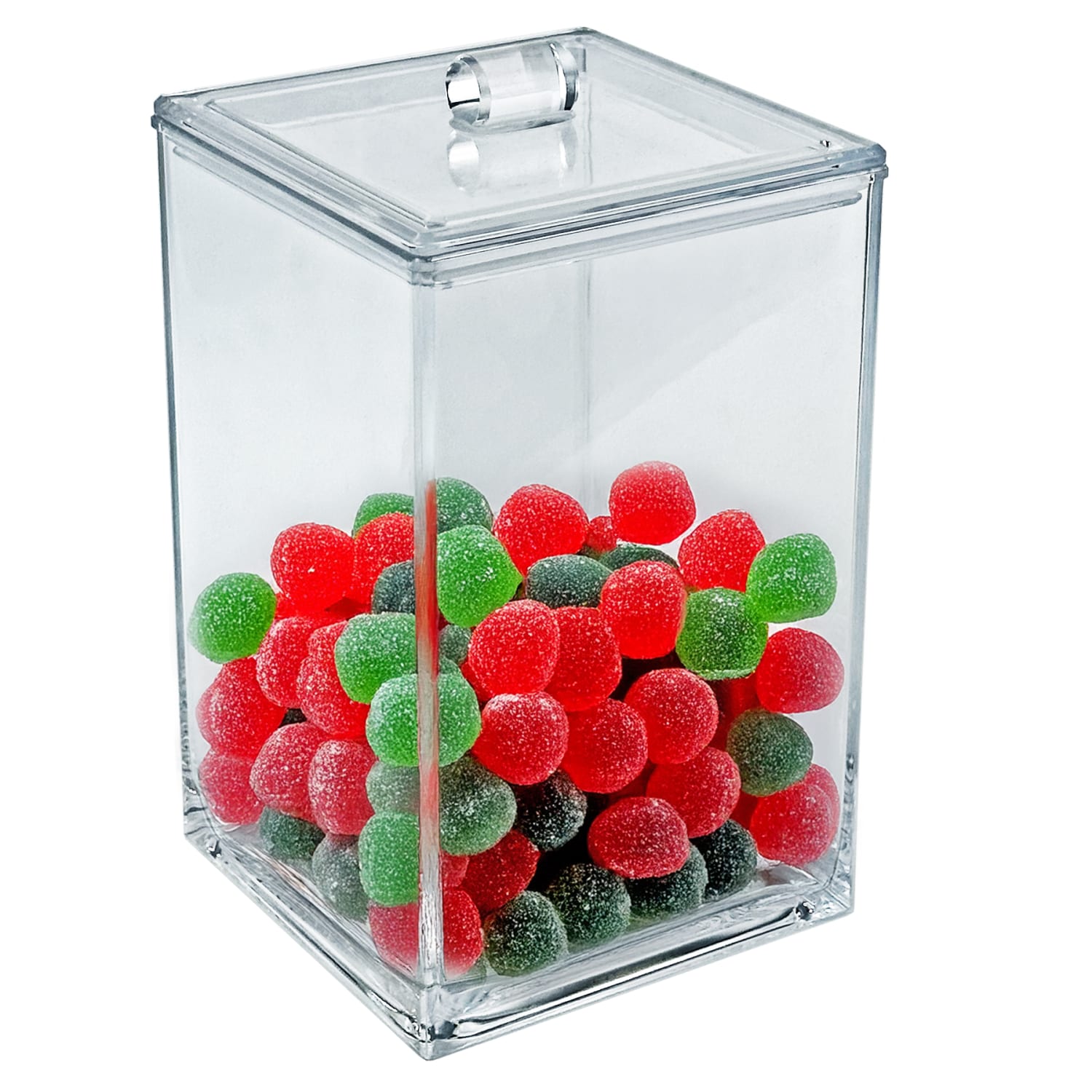 Azar Displays Square Candy Bin With Acrylic Lid, 1.04 Gallons, Clear - Image 3