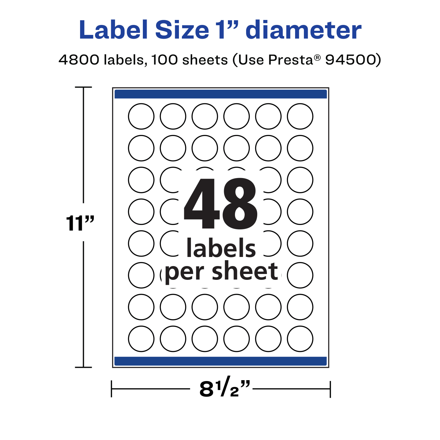 Avery Waterproof Permanent Labels With Sure Feed, 94500-WMF100, Round, 1in Diameter, White, Pack Of 4,800 - Image 6
