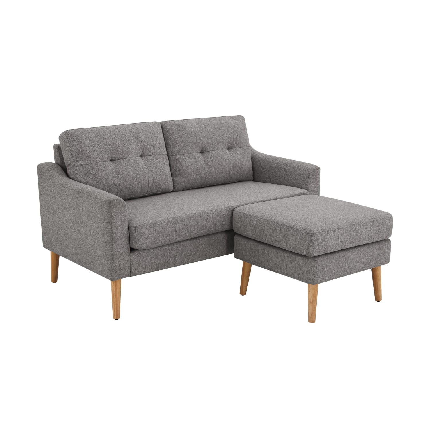 Serta Iona Loveseat And Ottoman Set, 34-1/3inH x 56-1/8inW x 30-1/2inD, Charcoal - Image 6