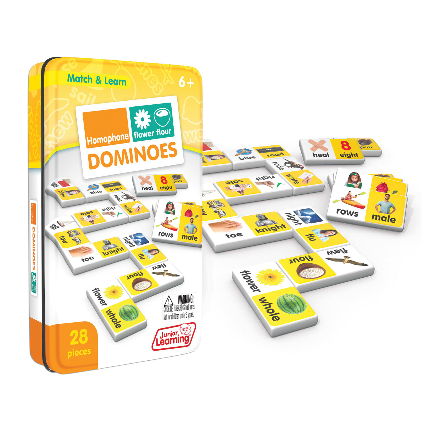 Junior Learning Homophone Match and Learn Dominoes, Grade 1, Pack Of 2 Dominoes - Image 4