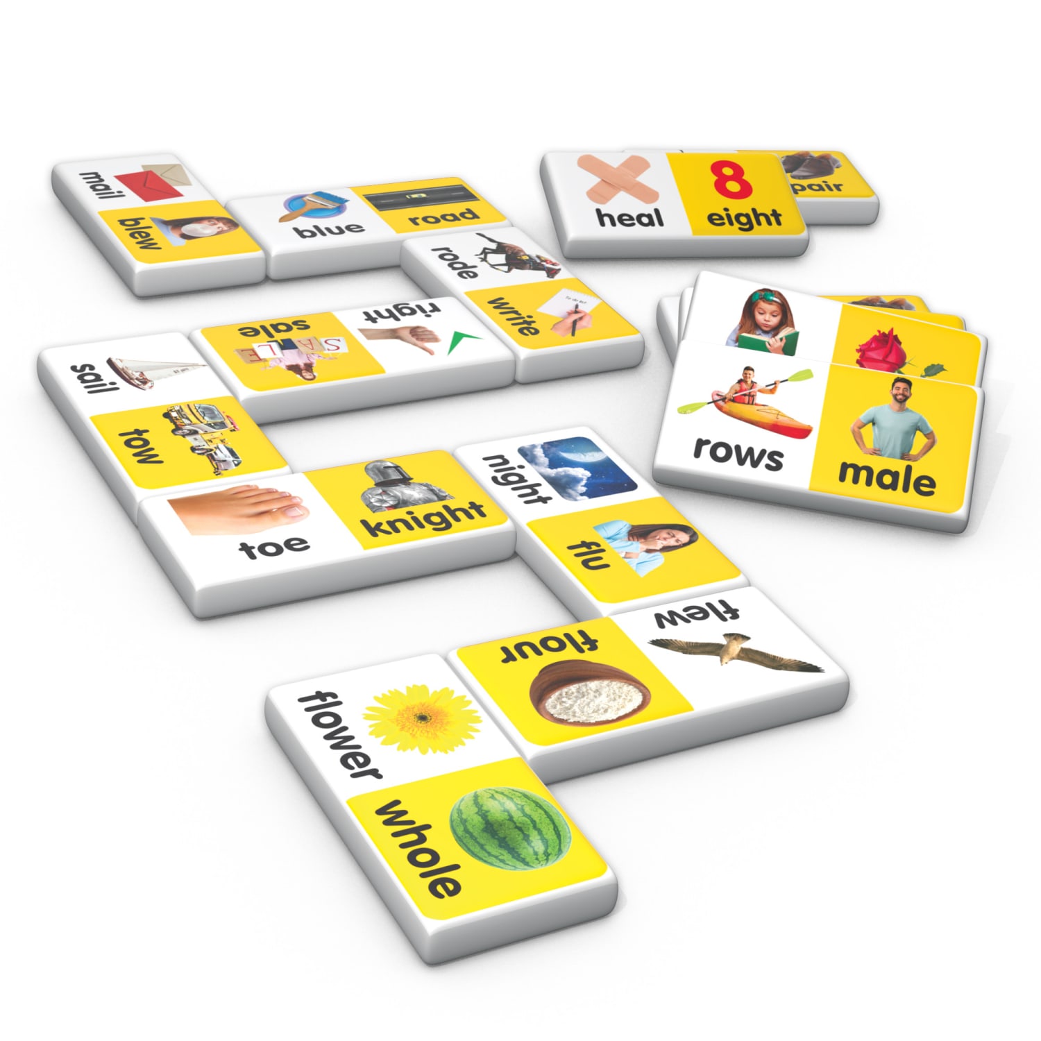 Junior Learning Homophone Match and Learn Dominoes, Grade 1, Pack Of 2 Dominoes - Image 5