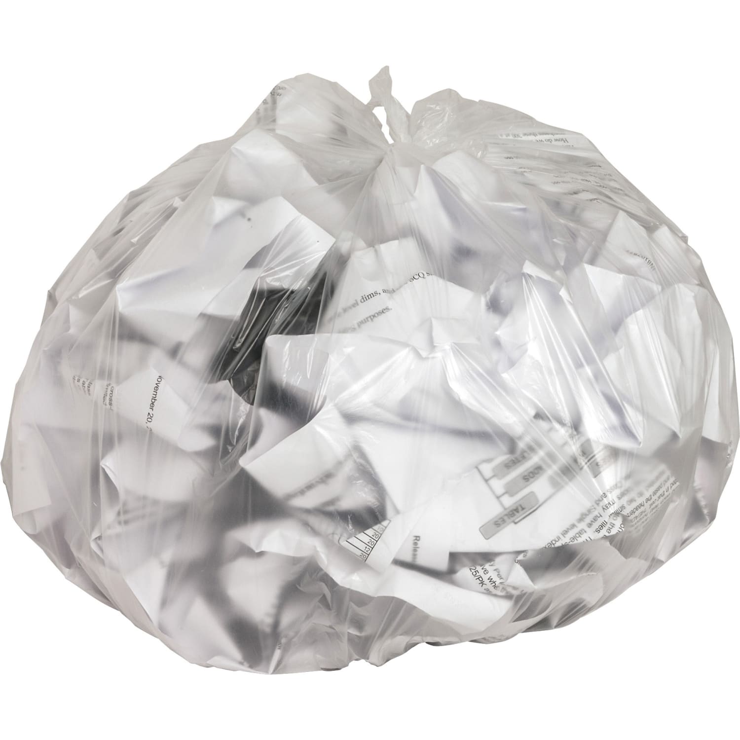 Genuine Joe 0.01 mil Trash Bags, 10 gal, 24inH x 24inW, Clear, 1000 Bags