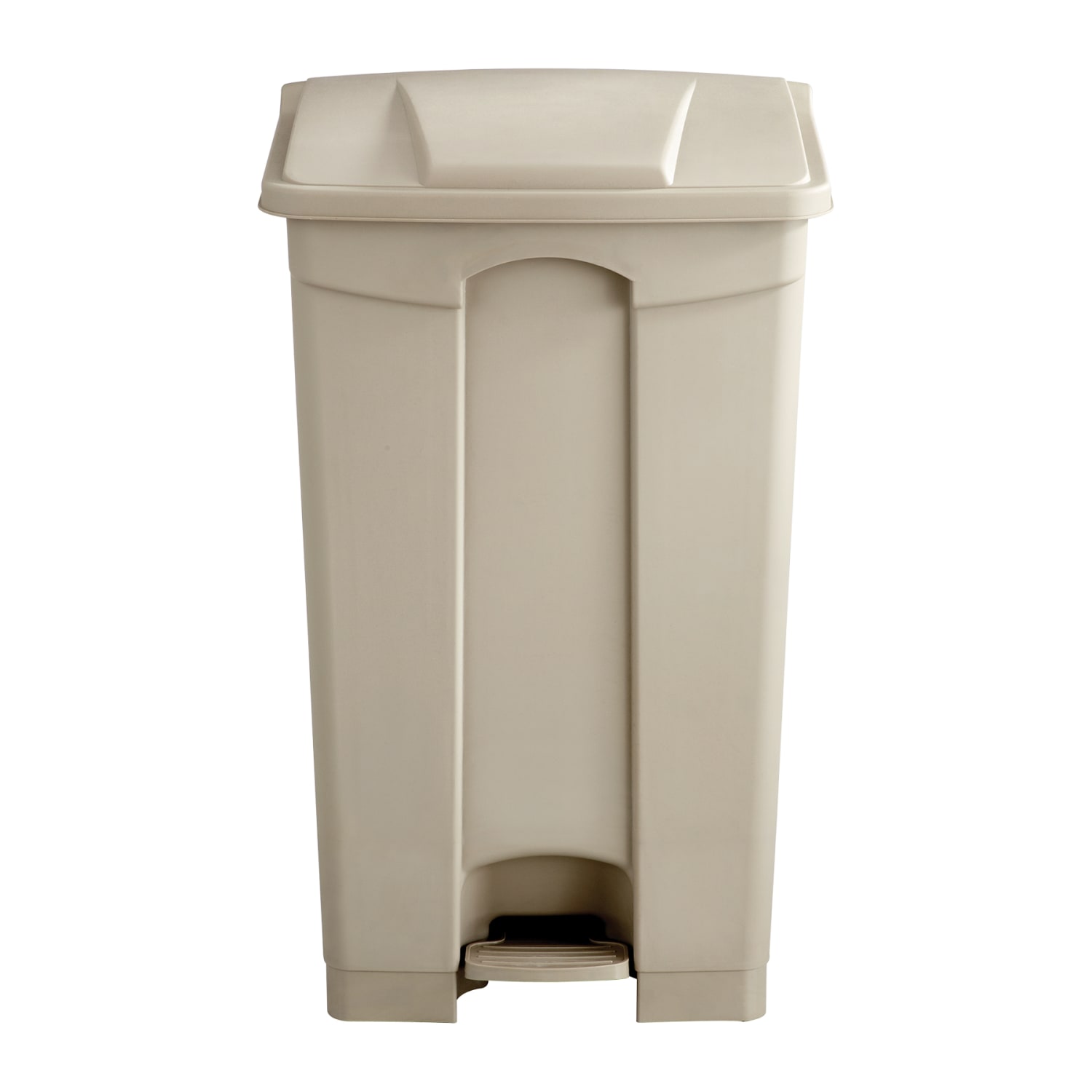 Safco Plastic Step-On Receptacle, 23 Gallon, Tan - Image 4