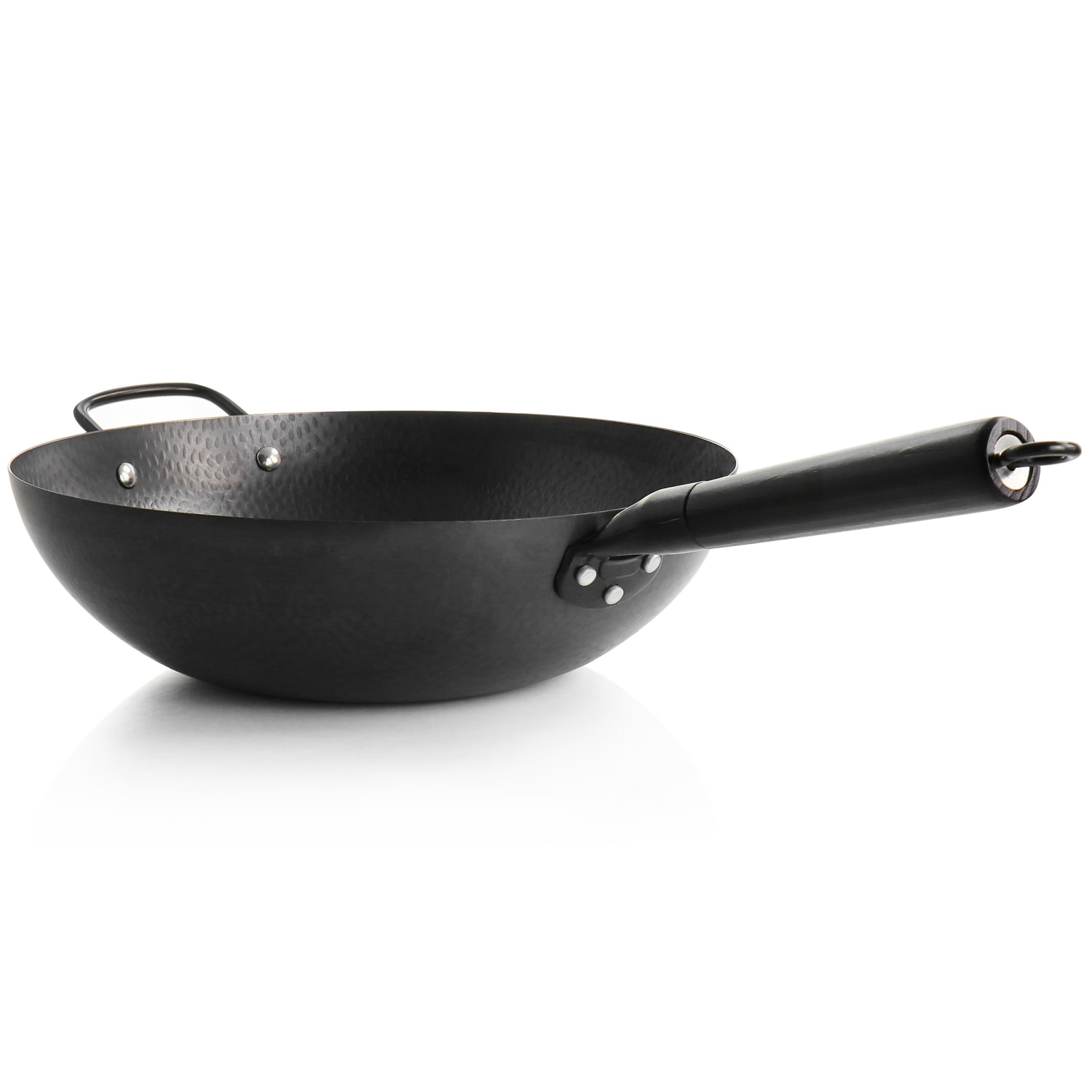 Gibson Home Carbon Steel Hammered Wok, 13in, Black - Image 5