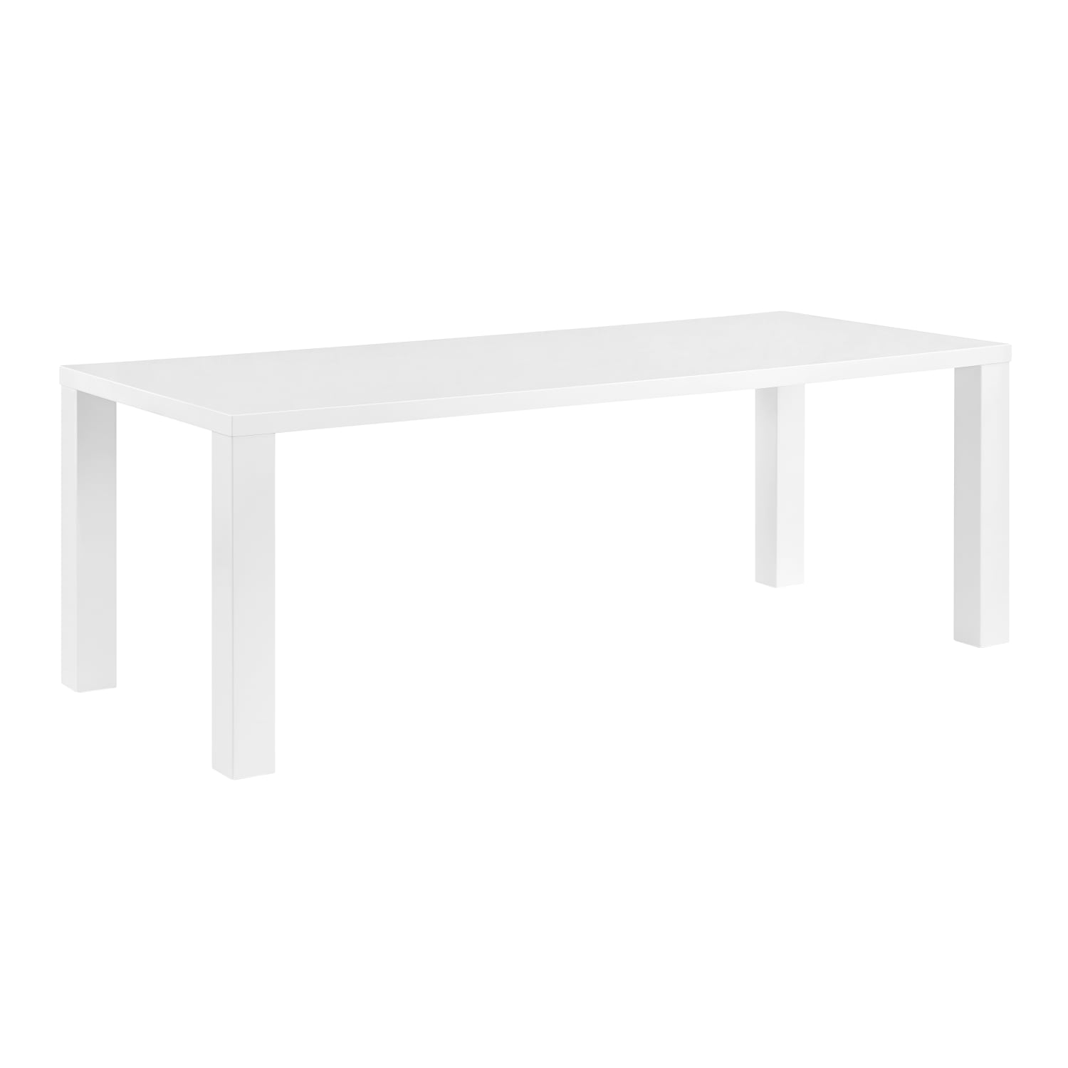 Eurostyle Abby Dining Table, 30inH x 84-1/2inW x 36inD, High Gloss White
