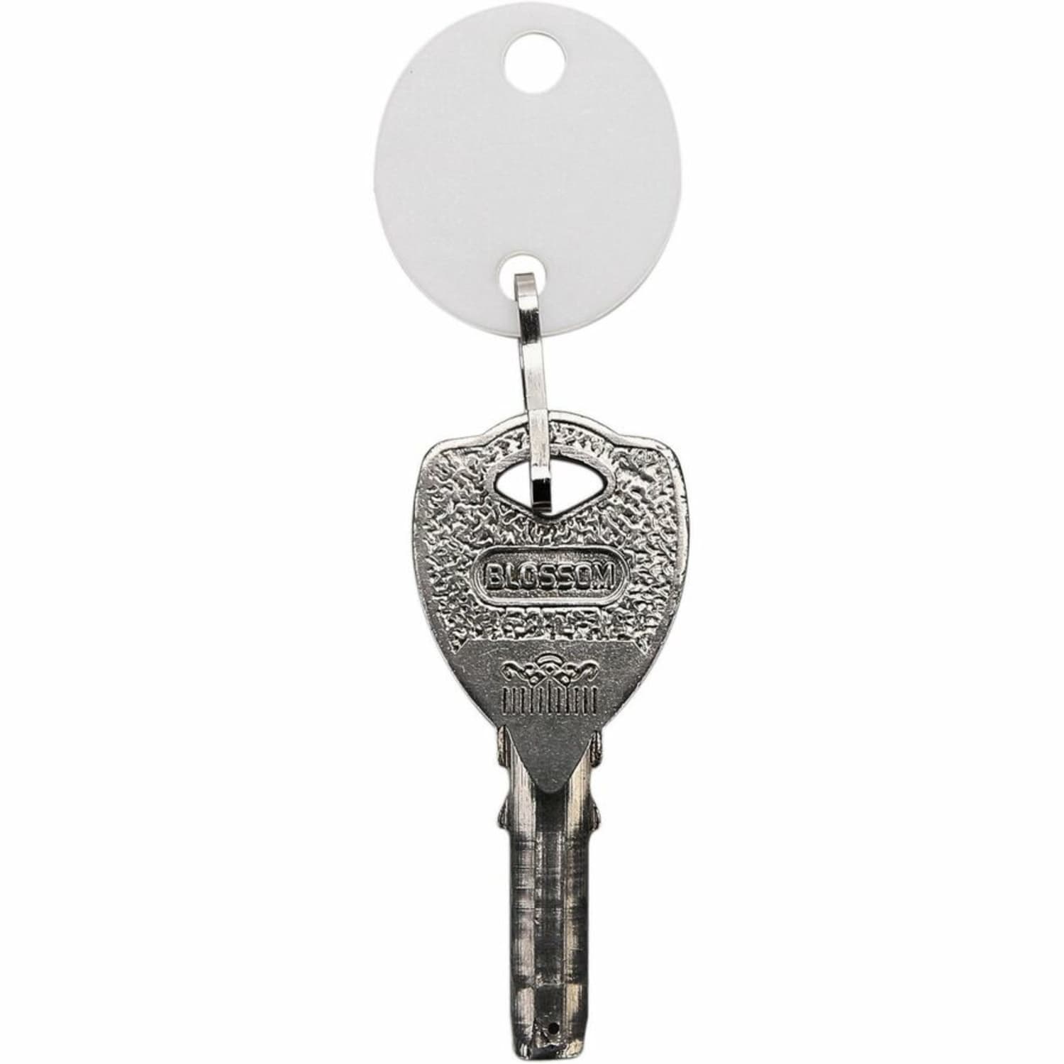 Sparco Oval Key Tags - 0.75in Length x 1.10in Width - Oval - Hook Fastener - Plastic - White - 20 / Pack - Image 4