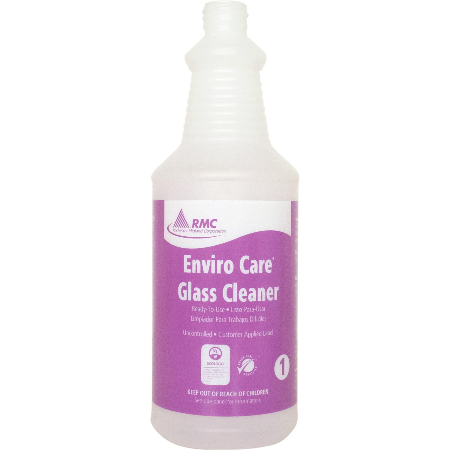 RMC Glass Cleaner Spray Bottle - 1 Each - Frosted Clear - Plastic - Image 3