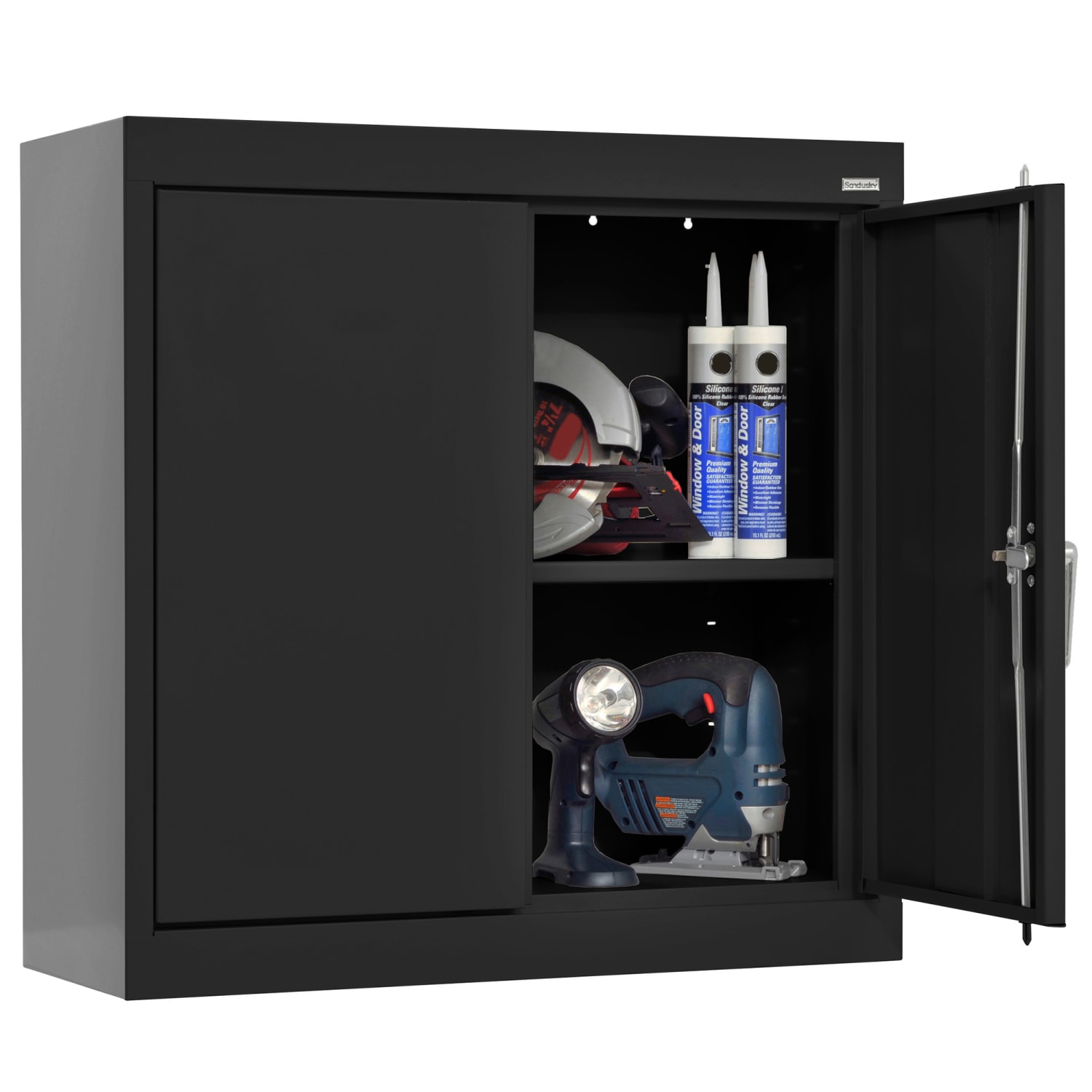 Sandusky 30inW Wall-Mount Storage Cabinet, Black - Image 6
