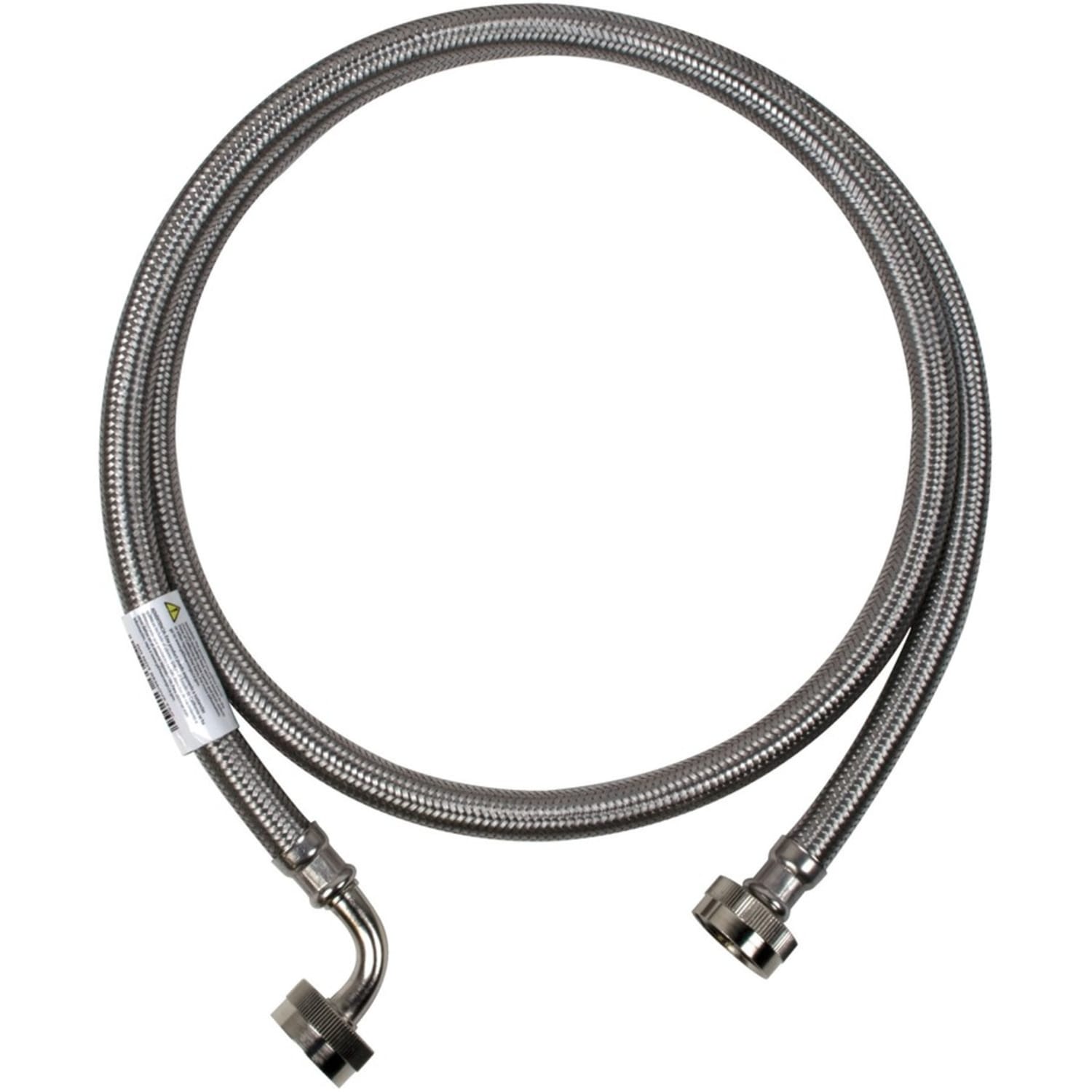 Certified Appliance Accessories Braided Stainless Steel Steam Dryer Installation Kit with Elbow, 5ft - Stainless Steel, PVC, Polyester, Vinyl - Silver, Clear - Image 6