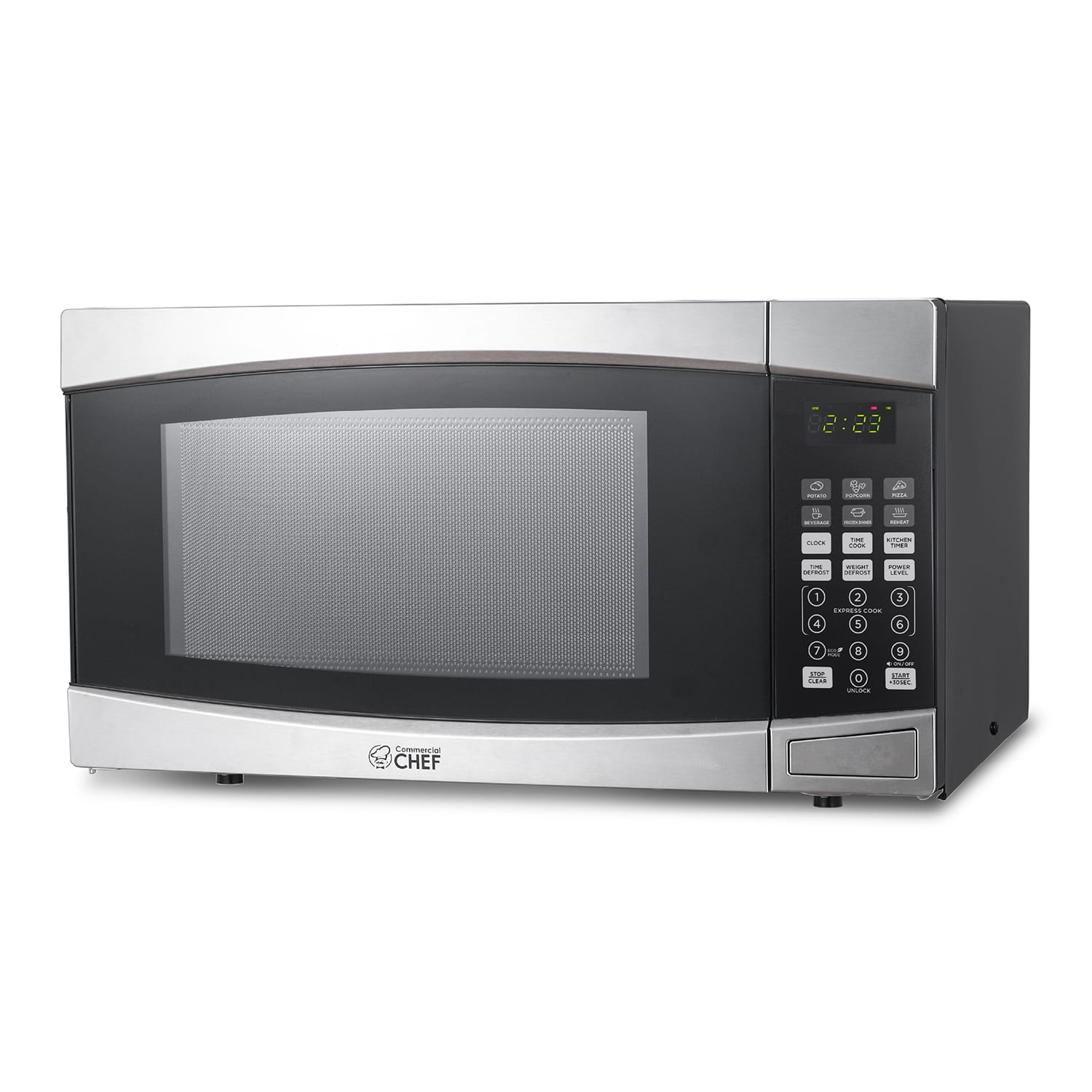 Commercial Chef 1.4 Cu. Ft. Counter-Top Microwave, Silver
