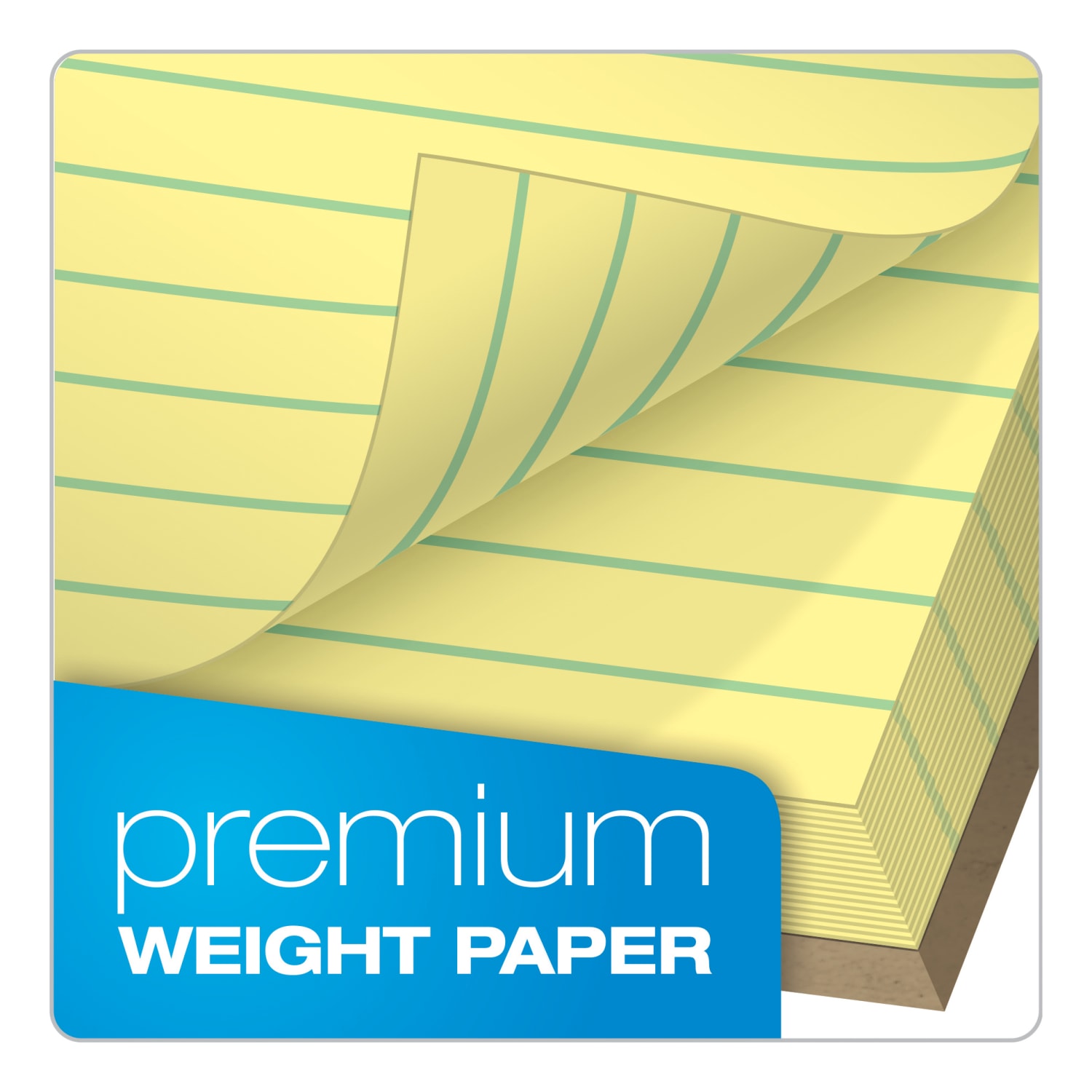 TOPS Docket Gold Premium Writing Pads, 8 1/2in x 11 3/4in, Legal Ruled, 50 Sheets, Canary, Pack Of 12 Pads - Image 5