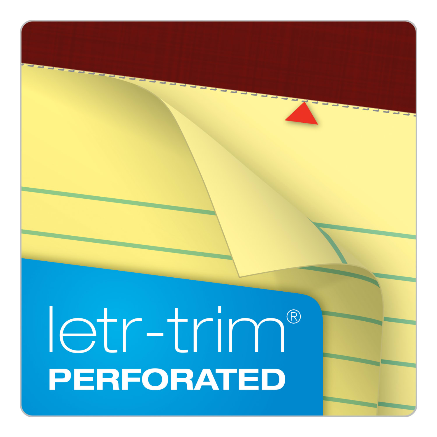 TOPS Docket Gold Premium Writing Pads, 8 1/2in x 11 3/4in, Legal Ruled, 50 Sheets, Canary, Pack Of 12 Pads - Image 6