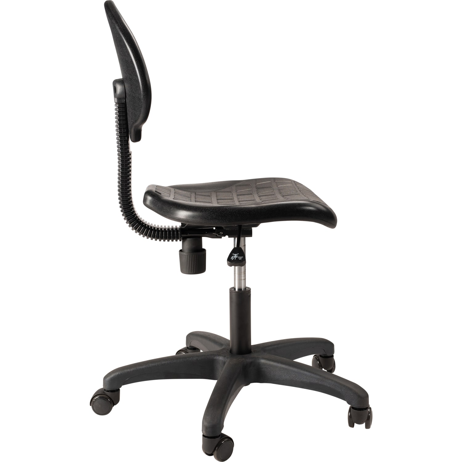 National Public Seating 6700 Series Kangaroo Polyurethane Task Chair 16in to 21in Seat Height Black PopularChairscom
