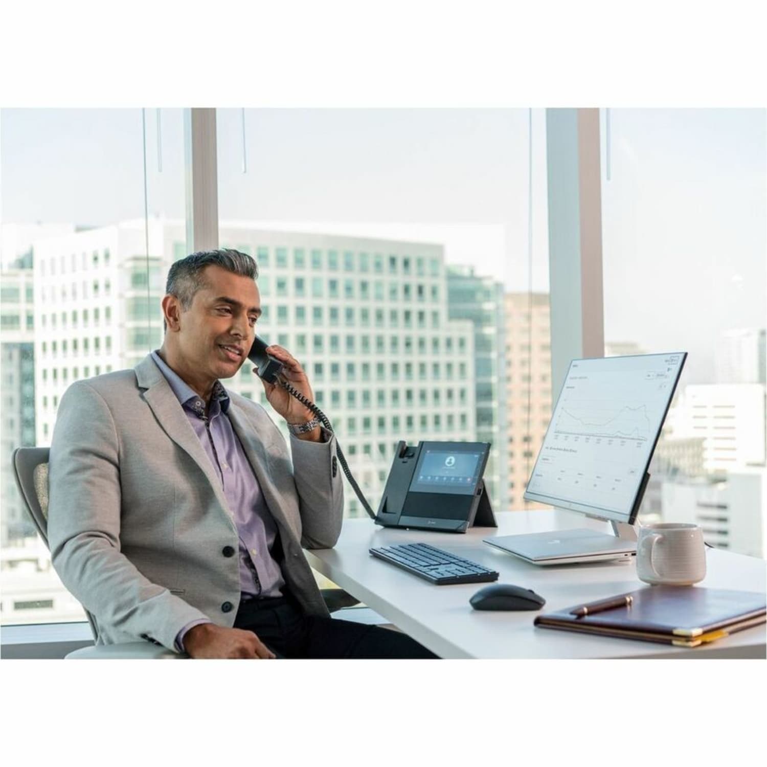 Poly CCX 600 IP Phone - Corded - Corded/Cordless - Bluetooth, Wi-Fi - Desktop - Black - VoIP - 2 x Network (RJ-45) - PoE Ports - Image 5