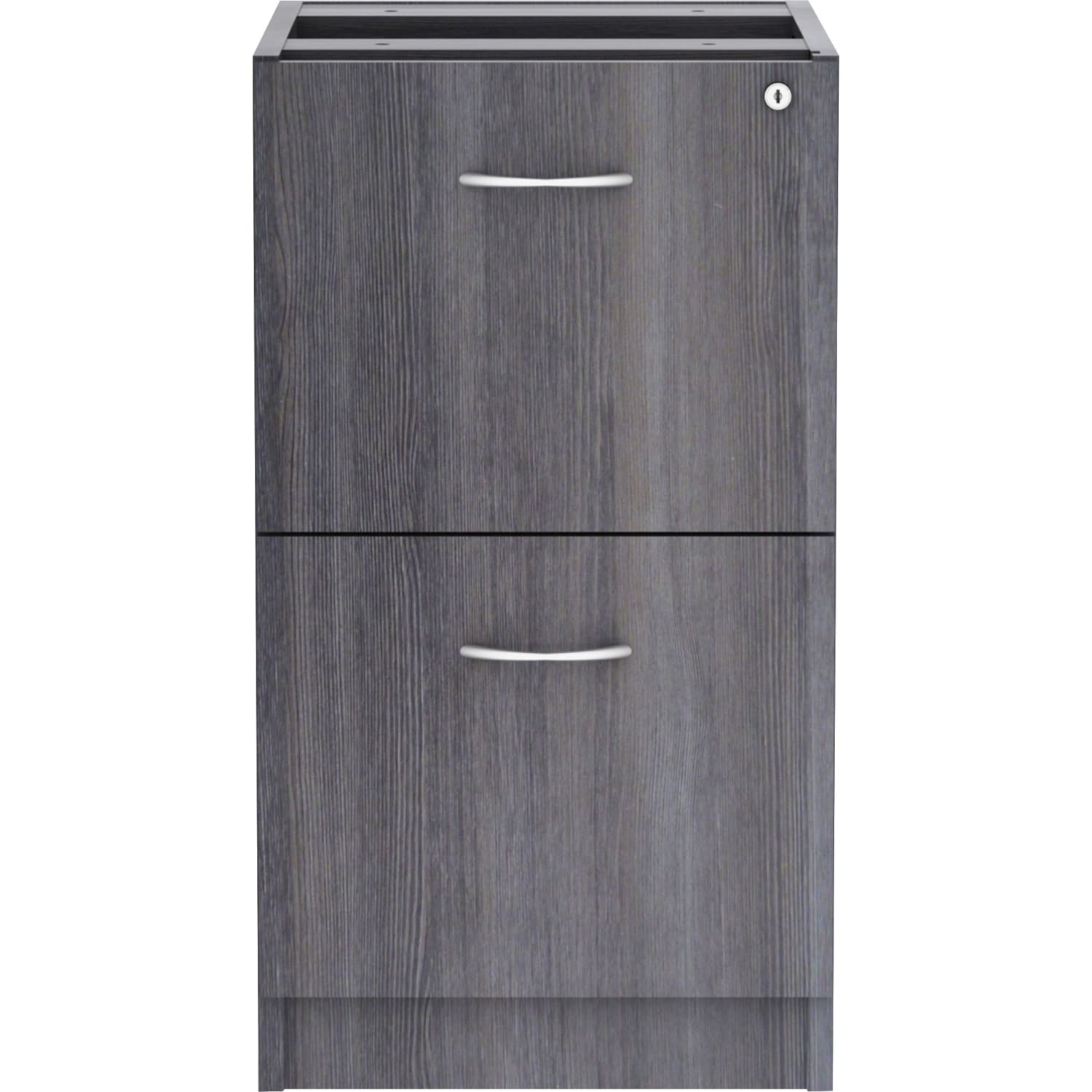 Lorell Essentials 22inD Vertical Pedestal File Cabinet With 2 File Drawers, Weathered Charcoal - Image 5
