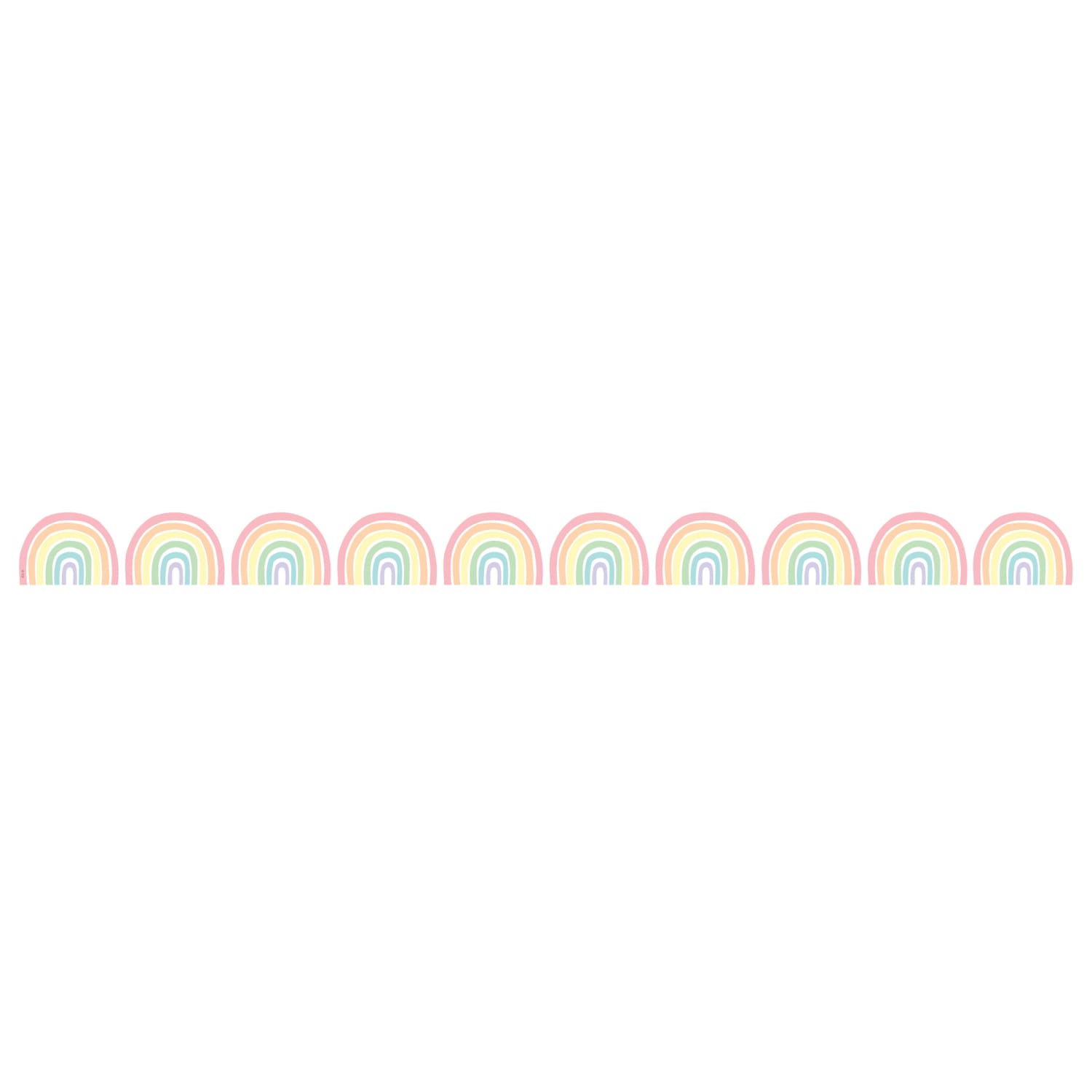 Teacher Created Resources Die-Cut Border Trim Rolls, 50', Pastel Pop Rainbows, Pack Of 3 Rolls - Image 4