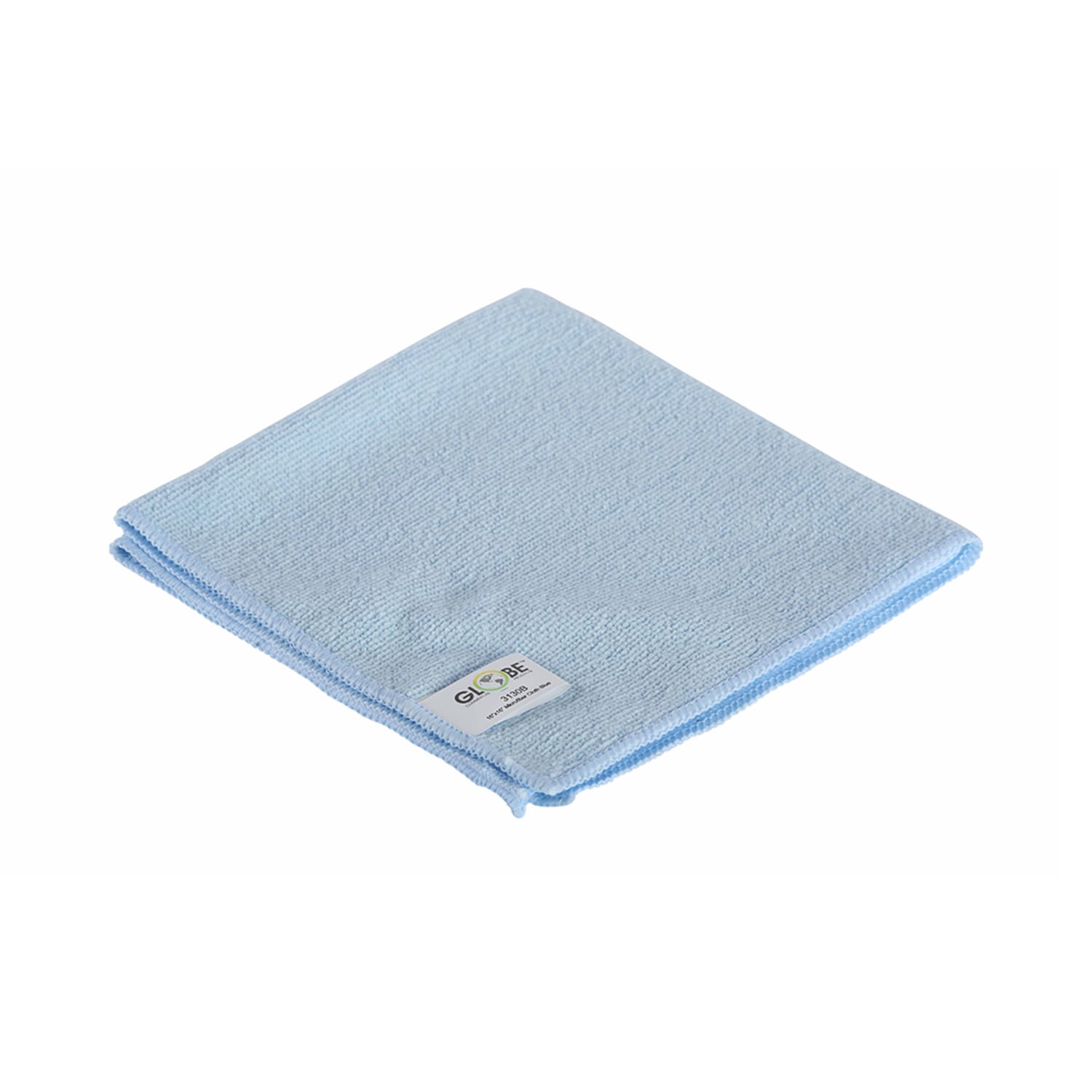 Globe Commercial Products Microfiber Cloths, 16in x 16in, Blue, Pack Of 10 Cloths - Image 3
