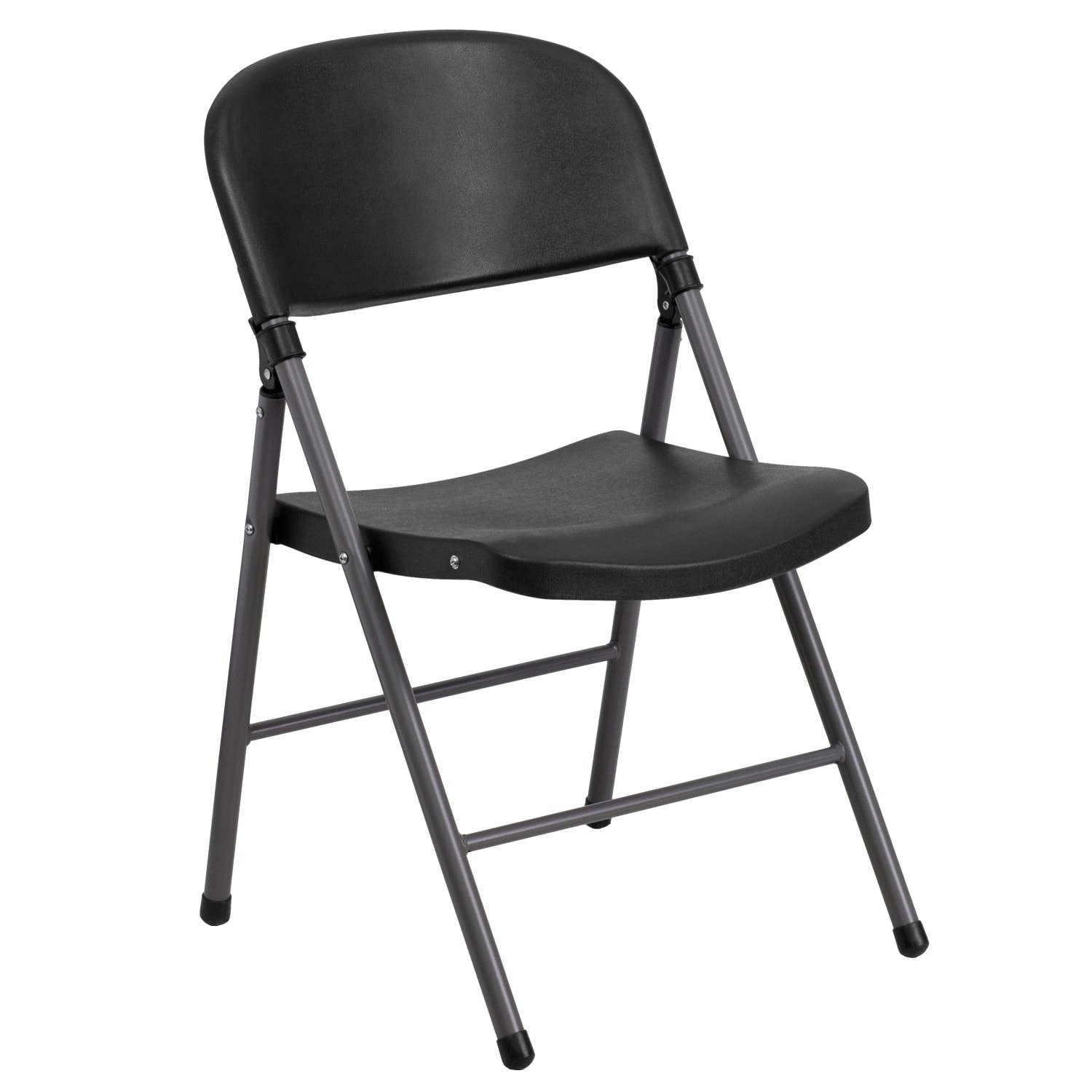 Flash Furniture HERCULES 330 lb Capacity Plastic Folding Chairs BlackCharcoal Set Of 2 Chairs PopularChairscom Flash Furniture HERCULES 330 lb Capacity Plastic Folding Chairs BlackCharcoal Set Of 2 Chairs PopularChairscom