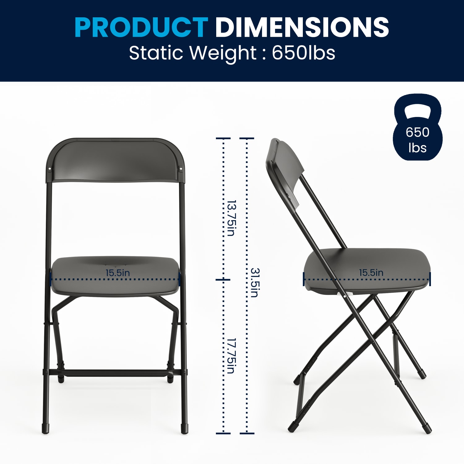 Flash Furniture Hercules Series Folding Chairs Black Pack Of 4 Chairs PopularChairscom