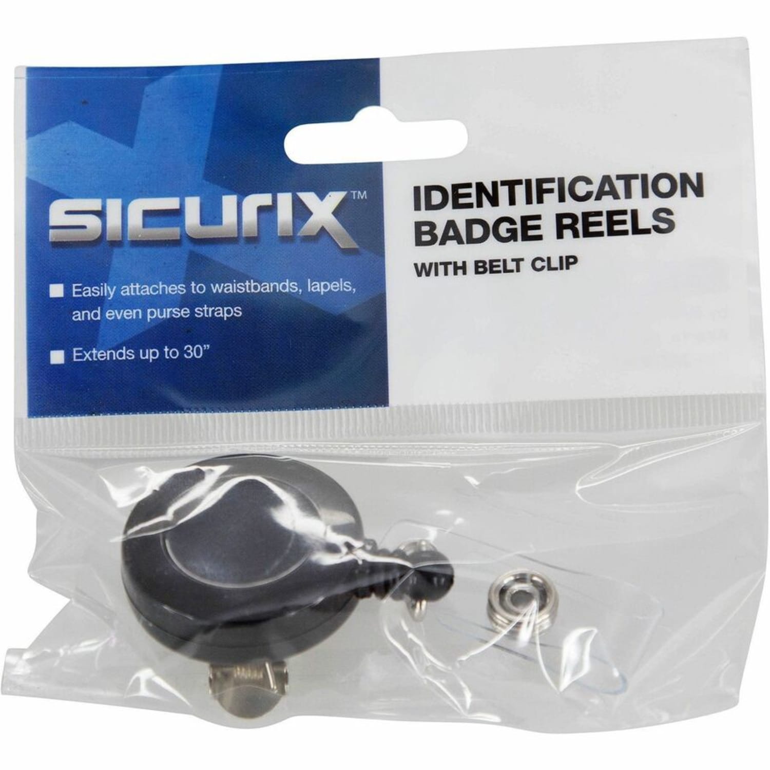 SICURIX Standard ID Badge Reel, Black - Image 5