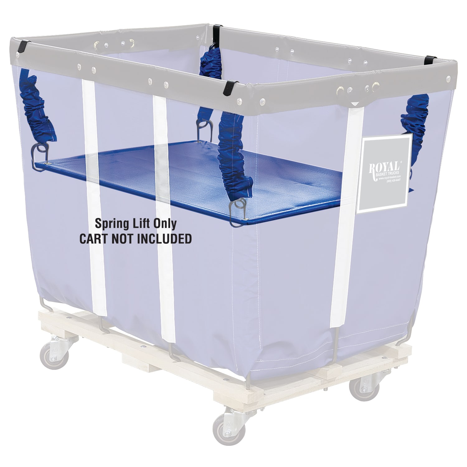 Royal Basket Trucks 14 BU Spring Lift, Blue - Image 3