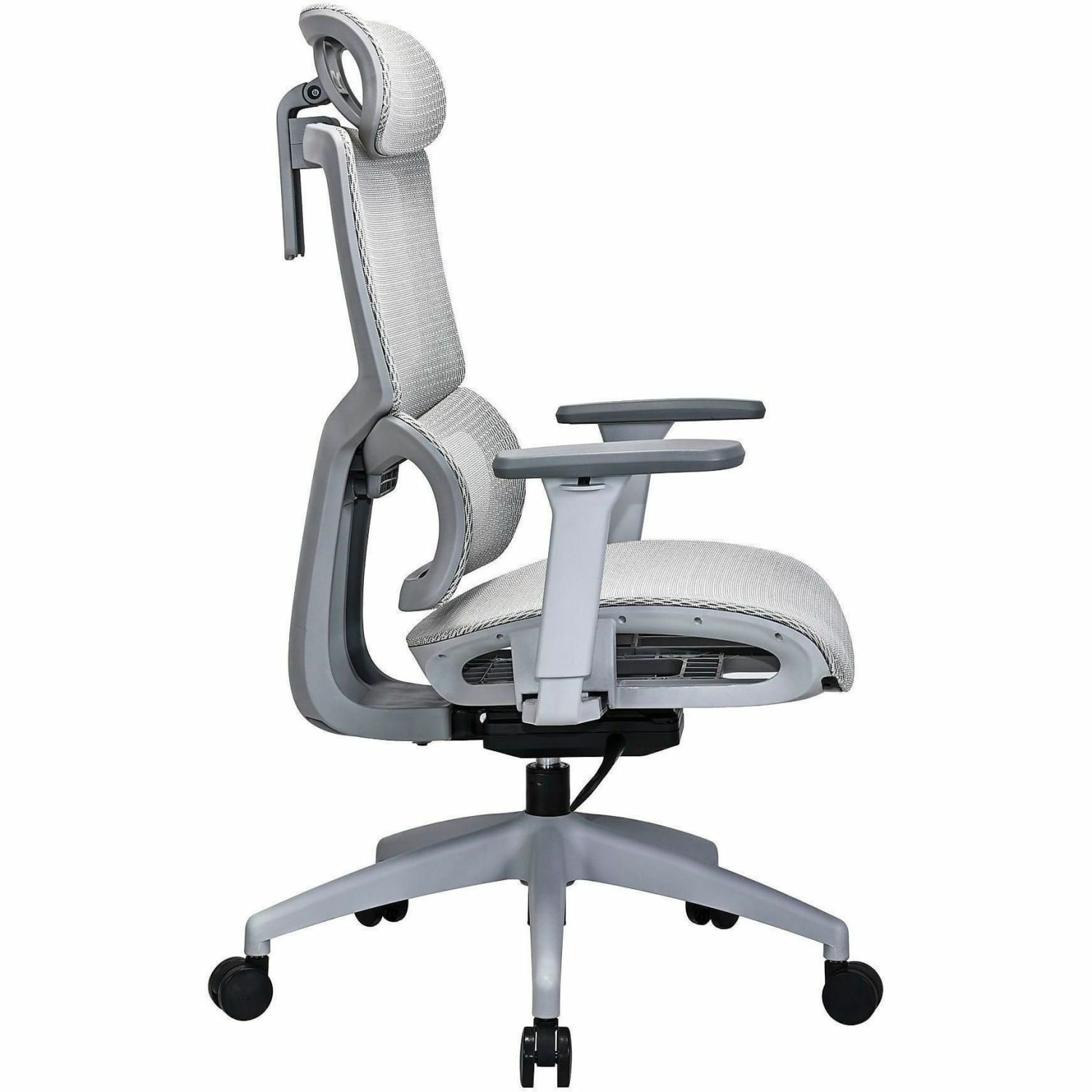 Lorell Ripley All-Mesh High-Back Chair with Articulating Lumbar Support - Mesh Back Material - High Back - Gray - Mesh - 1 Each - Image 4