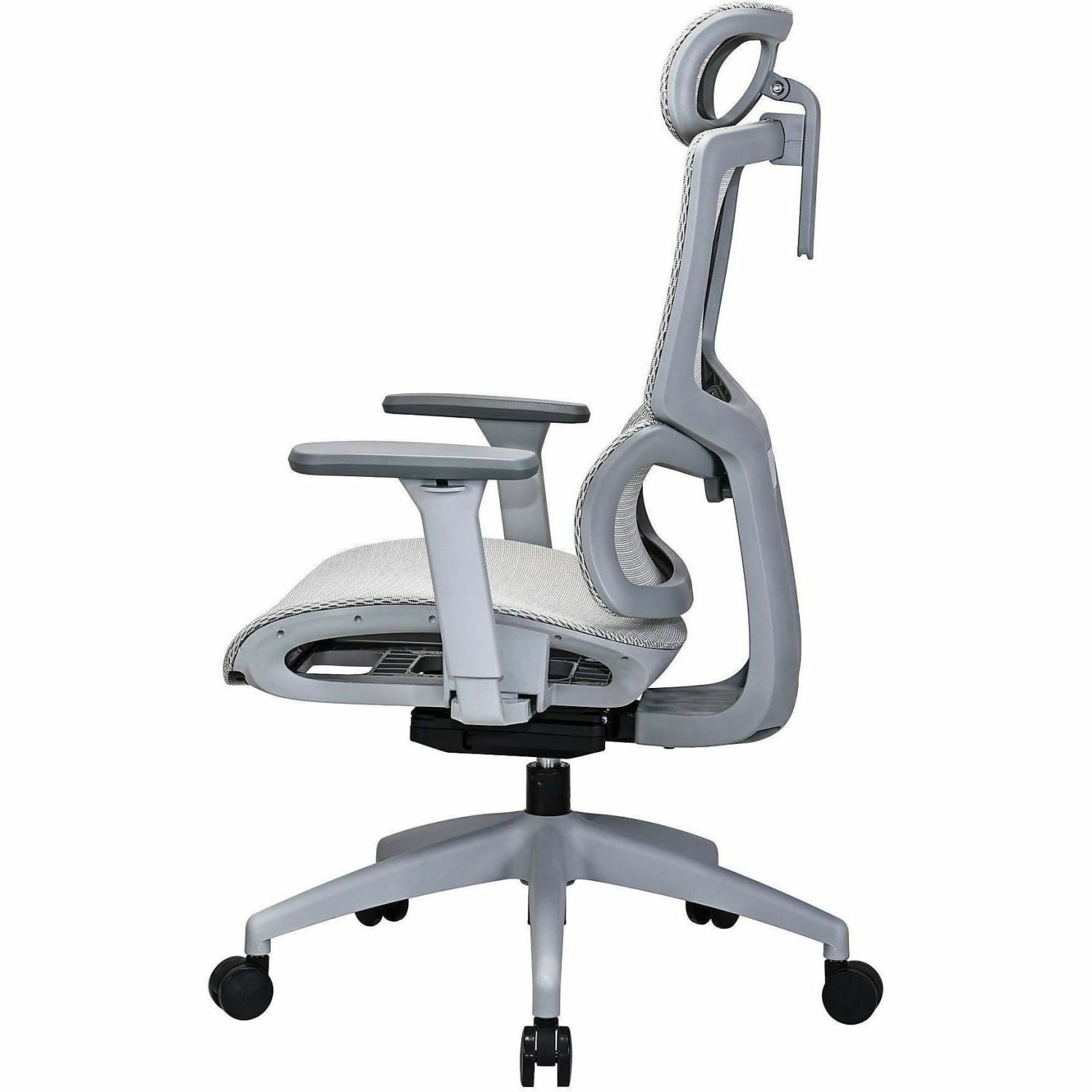 Lorell Ripley All-Mesh High-Back Chair with Articulating Lumbar Support - Mesh Back Material - High Back - Gray - Mesh - 1 Each - Image 5