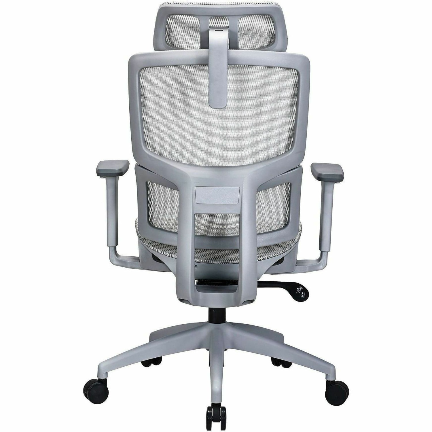 Lorell Ripley All-Mesh High-Back Chair with Articulating Lumbar Support - Mesh Back Material - High Back - Gray - Mesh - 1 Each - Image 7