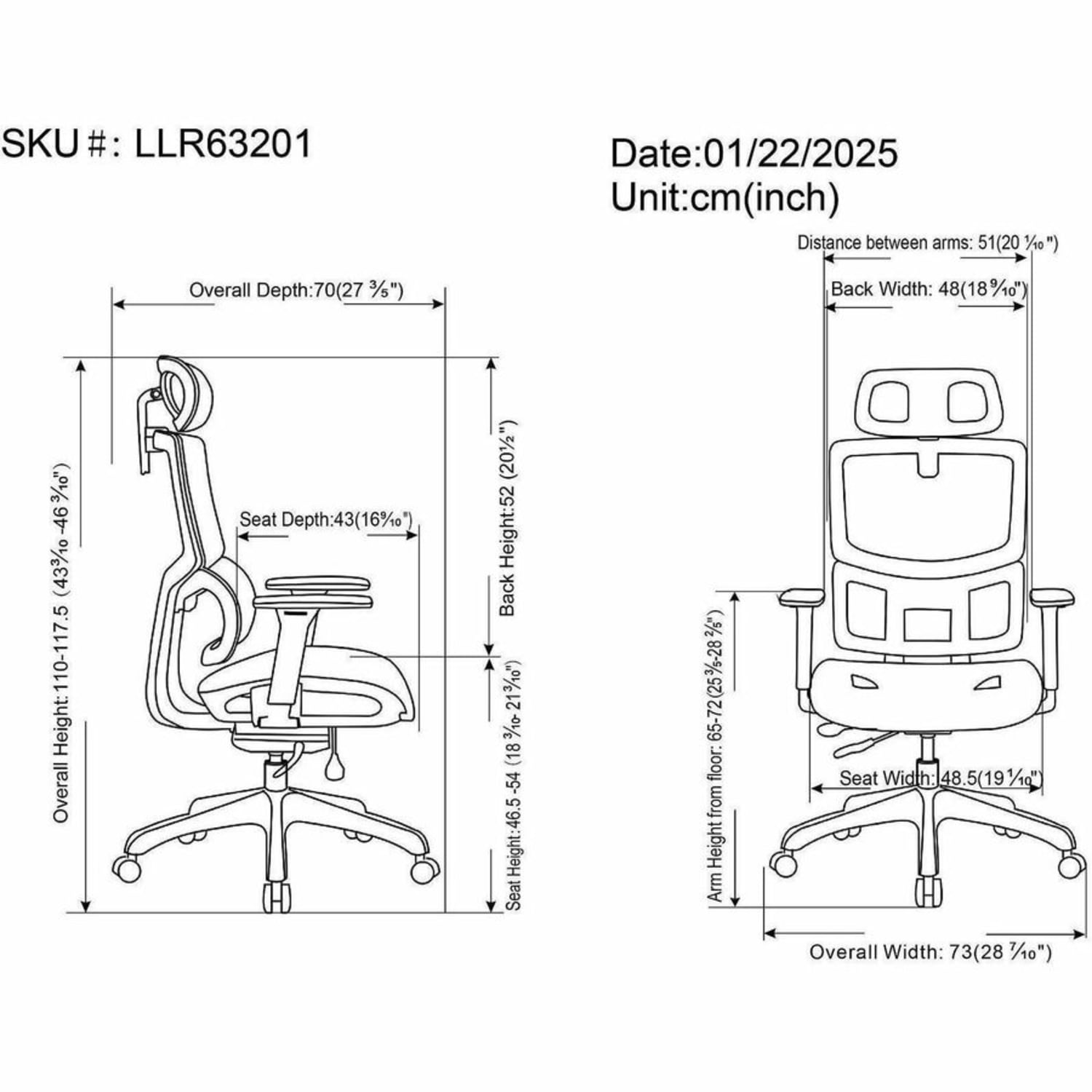 Lorell Ripley All-Mesh High-Back Chair with Articulating Lumbar Support - Mesh Back Material - High Back - Gray - Mesh - 1 Each - Image 9
