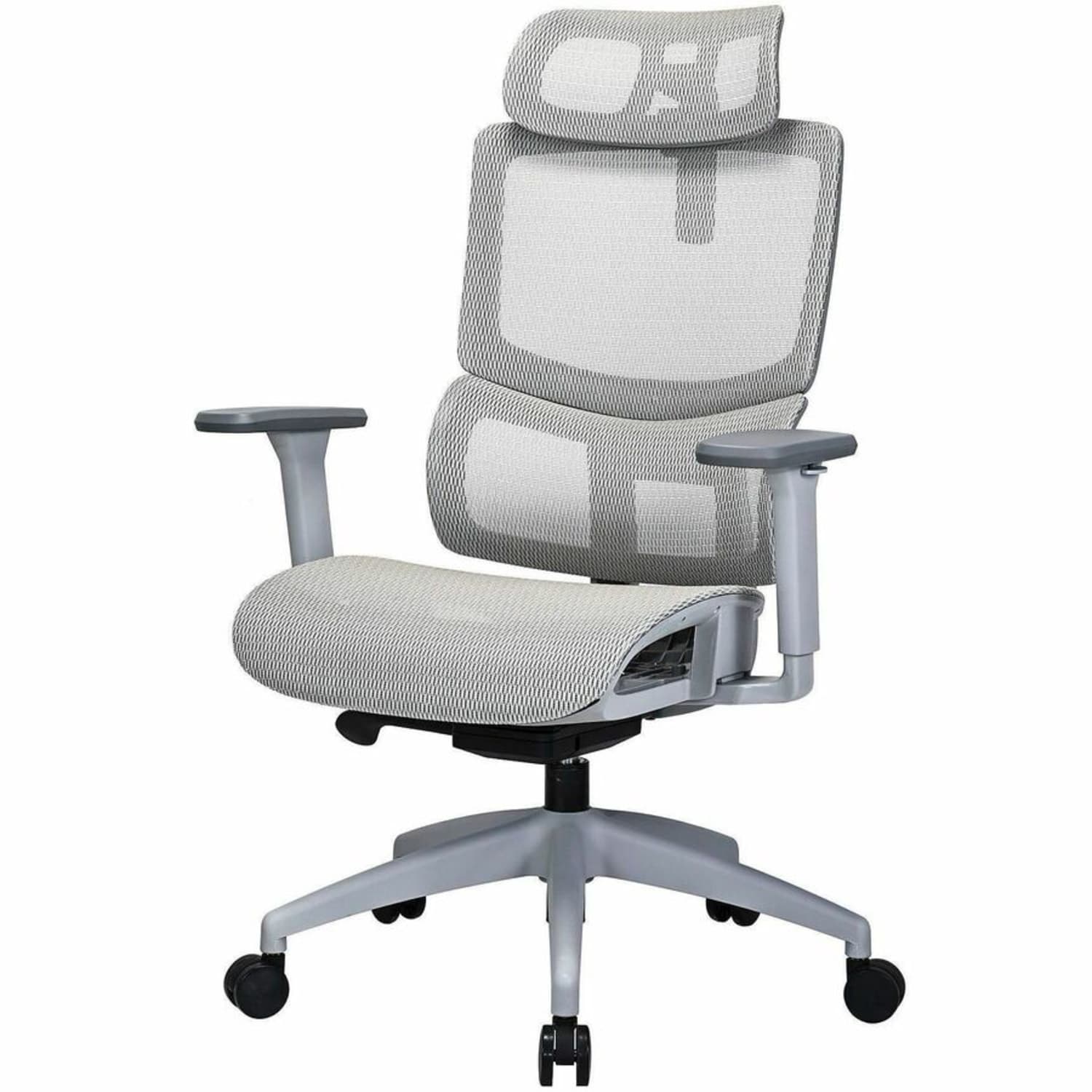 Lorell Ripley All-Mesh High-Back Chair with Articulating Lumbar Support - Mesh Back Material - High Back - Gray - Mesh - 1 Each - Image 12