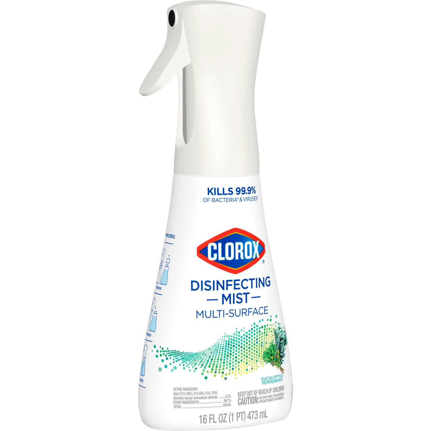 Clorox Disinfecting Mist Multi-Surface Spray, Eucalyptus Peppermint, 16 Fl Oz - Image 3