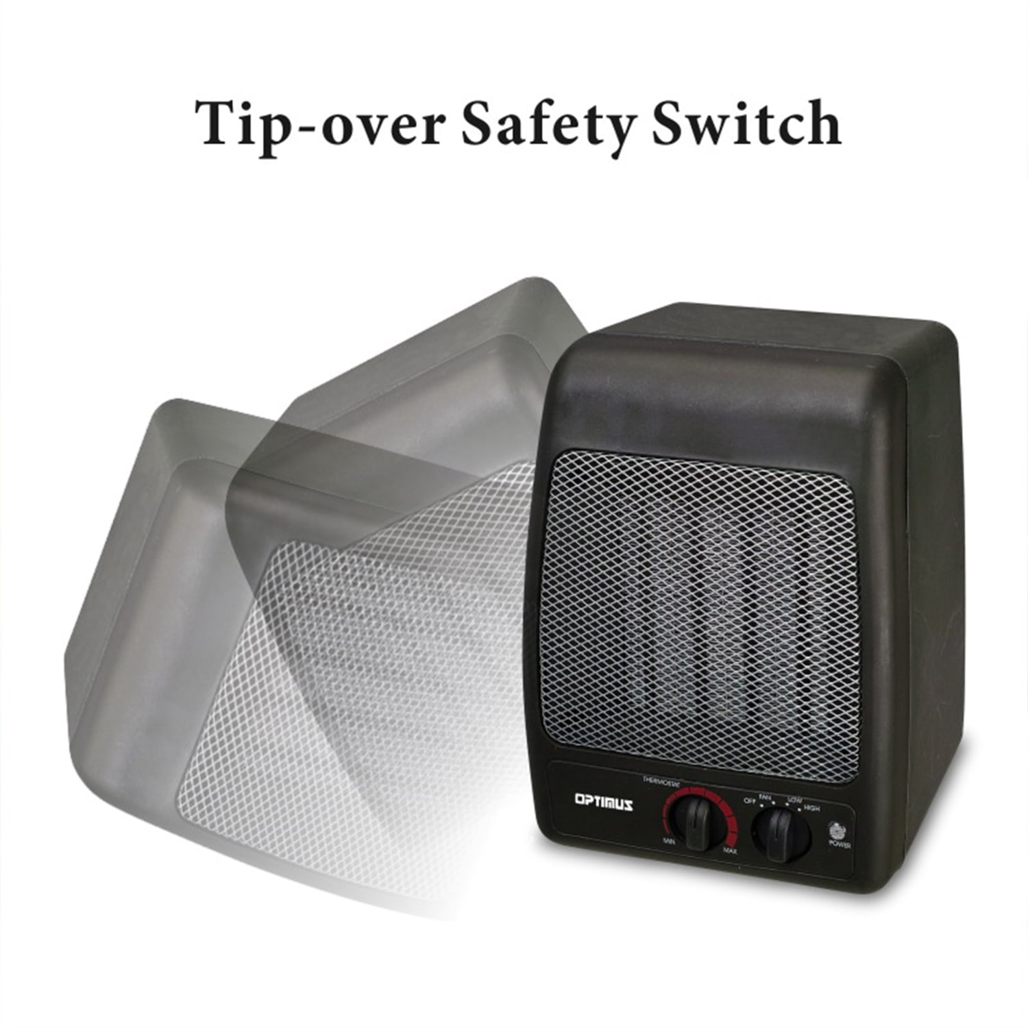 Optimus 1500-Watt Portable Ceramic Heater, 8in x 5in - Image 6