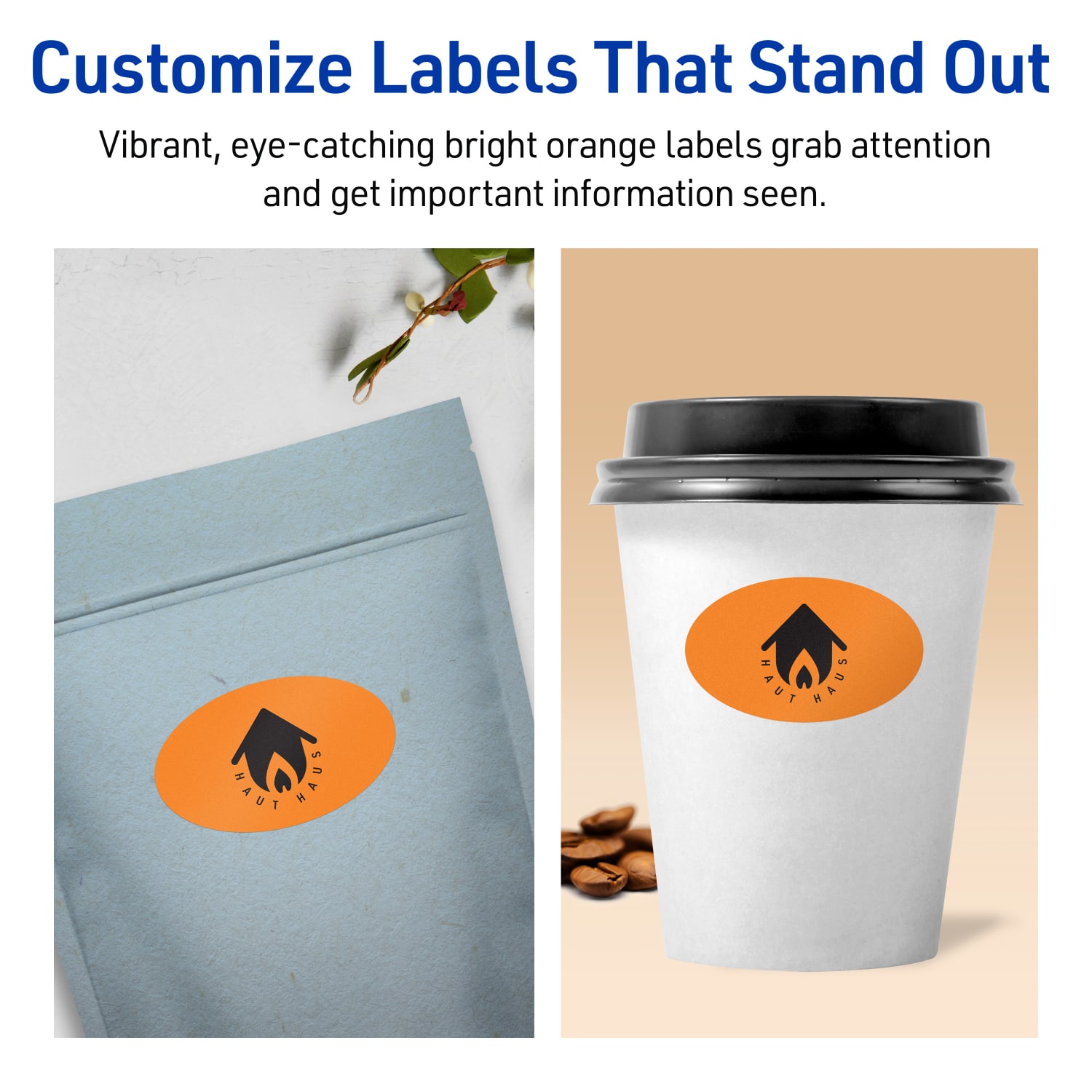 Avery Print-To-The-Edge Labels With Sure Feed Technology And Easy Peel, 94054-BOP40, Oval, 1-1/8in x 2-1/4in, Matte Bright Orange, Pack of 840 - Image 4