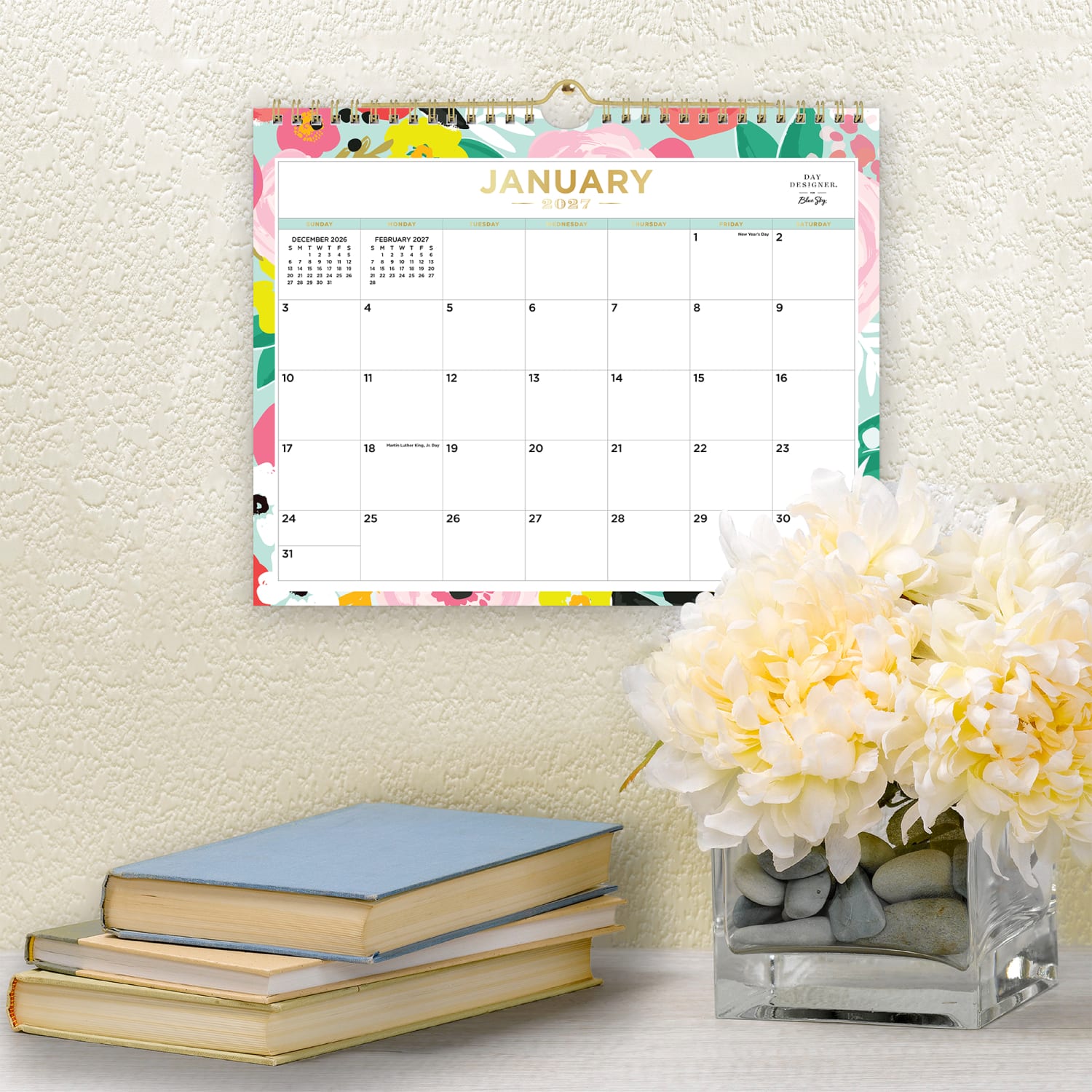 2027 Blue Sky Secret Garden Mint Monthly Wall Calendar, 11x8.75, 0%, Secret Garden Mint, Jan-Dec, RY27 - Image 4