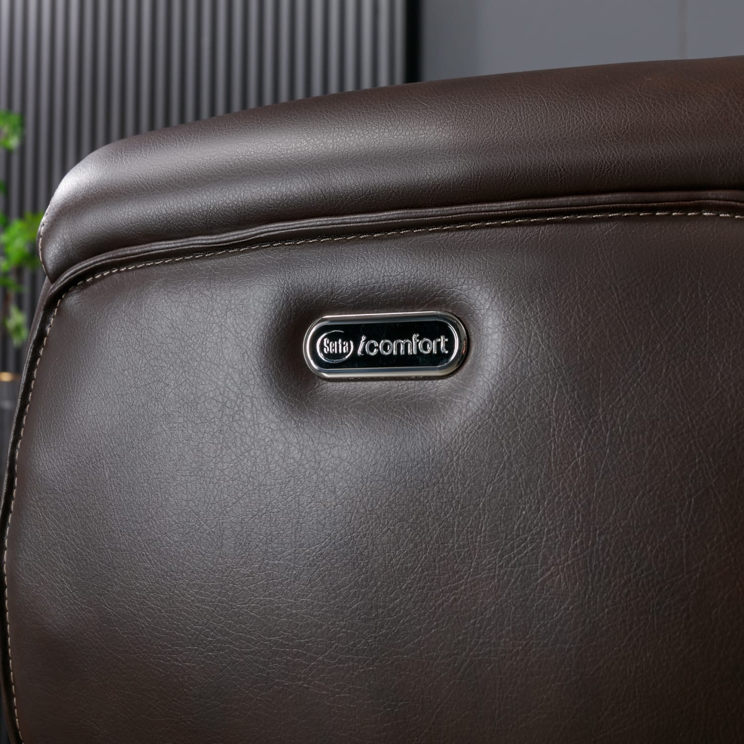 Serta iComfort i6000 Ergonomic Bonded Leather High-Back Manager Chair, Brown/Silver - Image 9