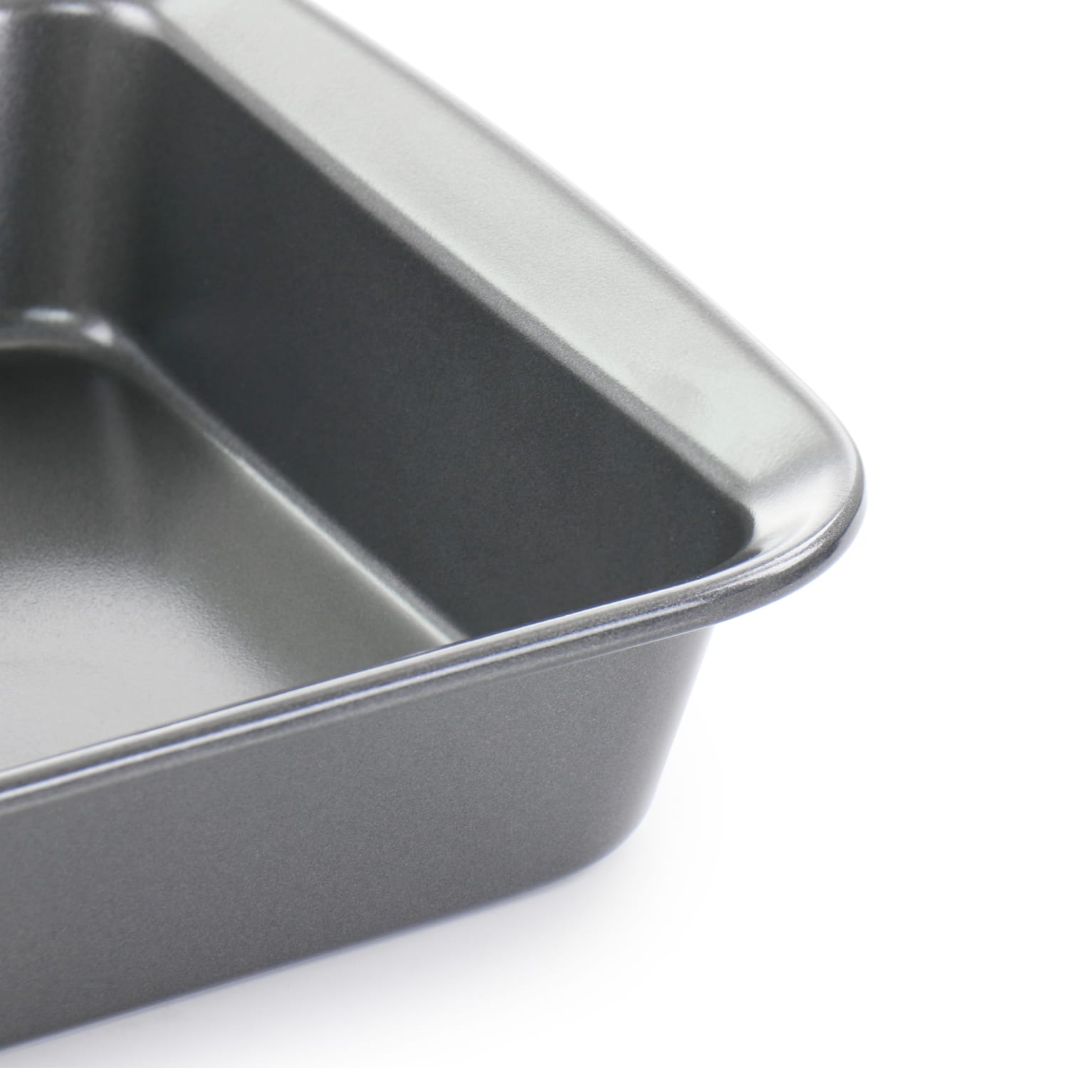 Gibson Baker's Friend Steel Non-Stick Square Bake Pan, 7-1/2in, Dark Gray - Image 4