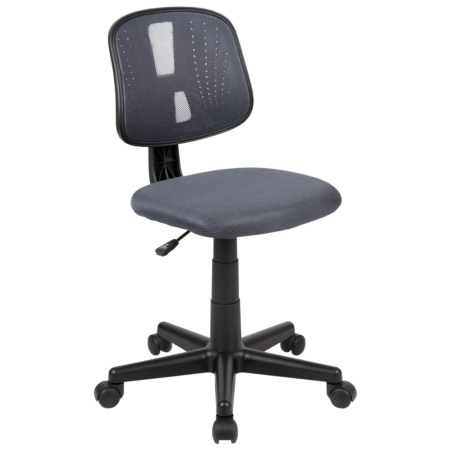 Flash Furniture Flash Fundamentals Mesh Mid Back Swivel Task Office Chair With Pivot Back GrayBlack PopularChairscom