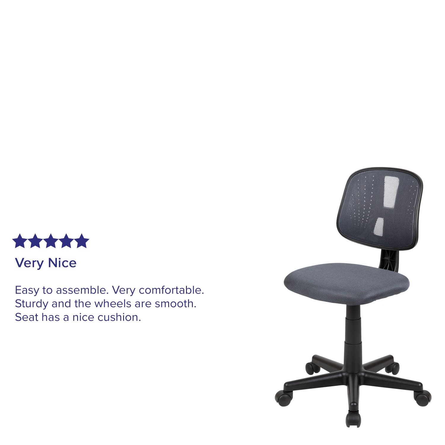 Flash Furniture Flash Fundamentals Mesh Mid Back Swivel Task Office Chair With Pivot Back GrayBlack PopularChairscom